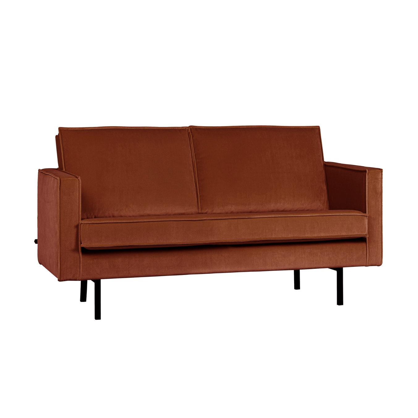 Velvet 2-Seater Sofa RODEO Rust