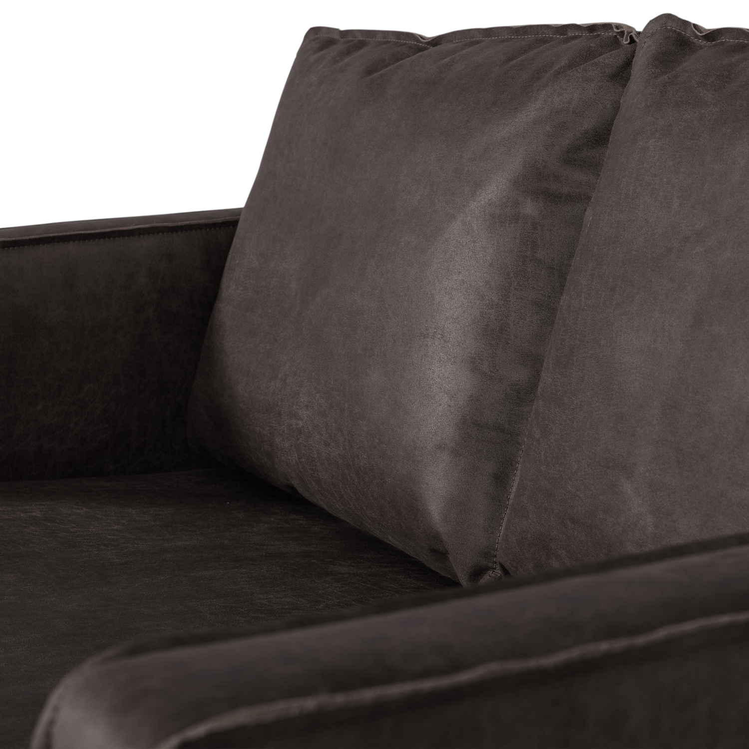 Sofa 2-osobová RODEO čierna ekokoža