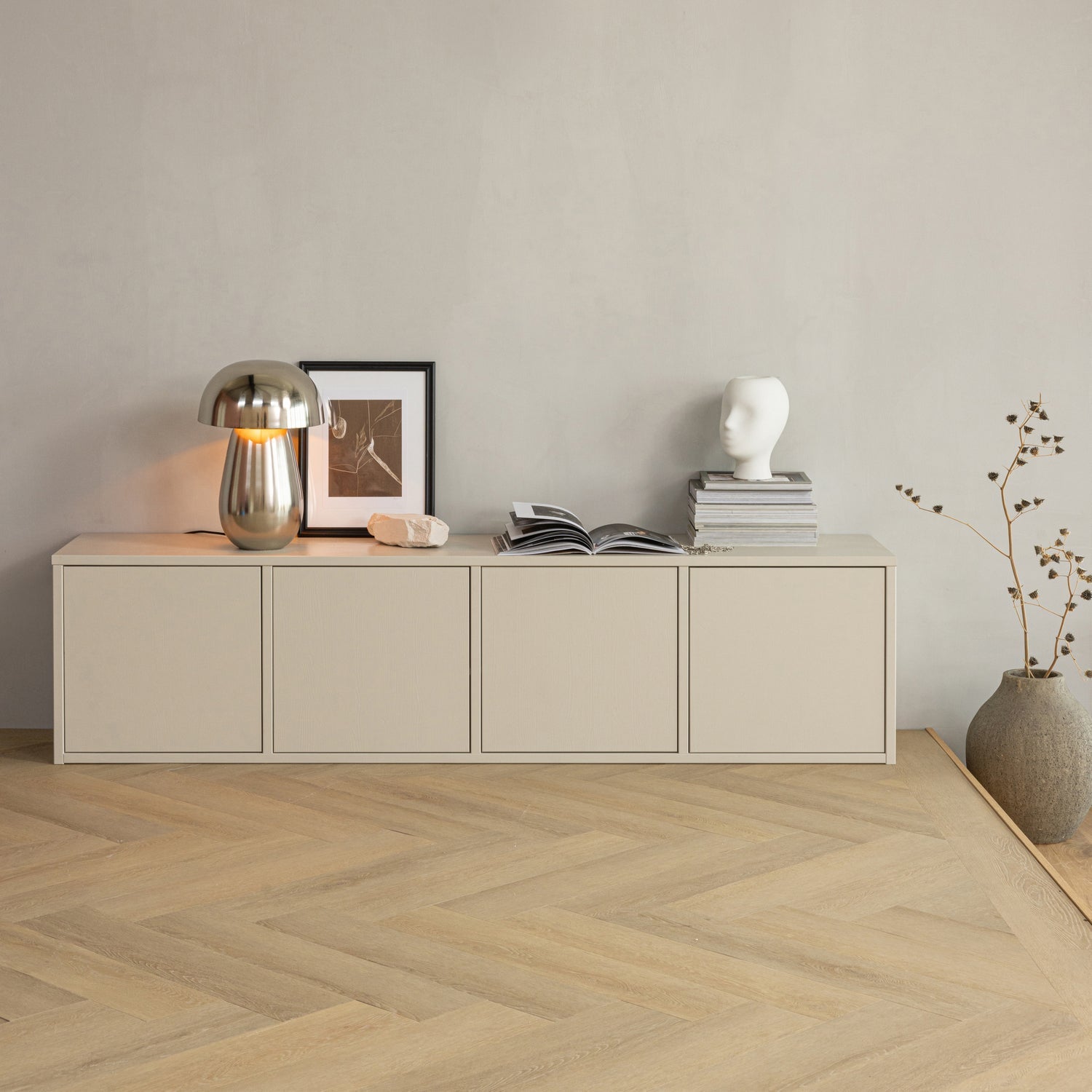 MEREL Cream TV Cabinet