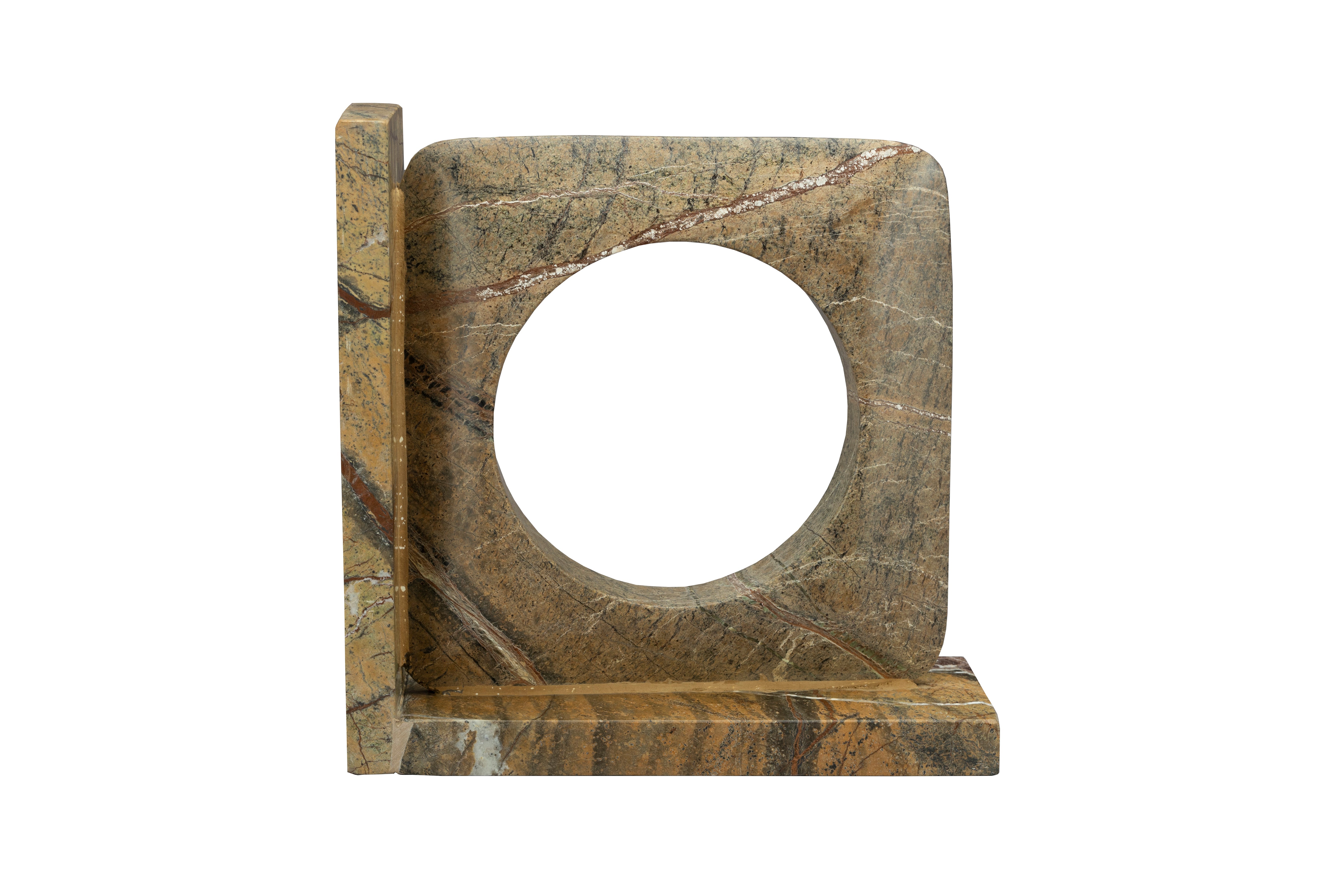 SATPURA Brown Marble Bookend Set