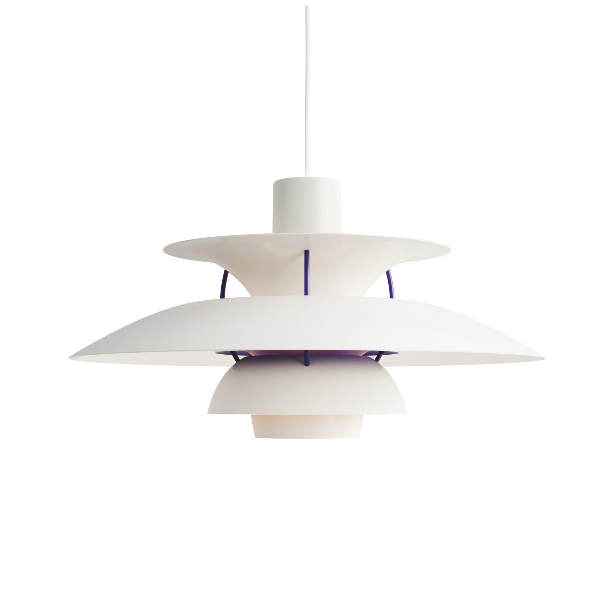 Závesná lampa PH 5 klasická biela
