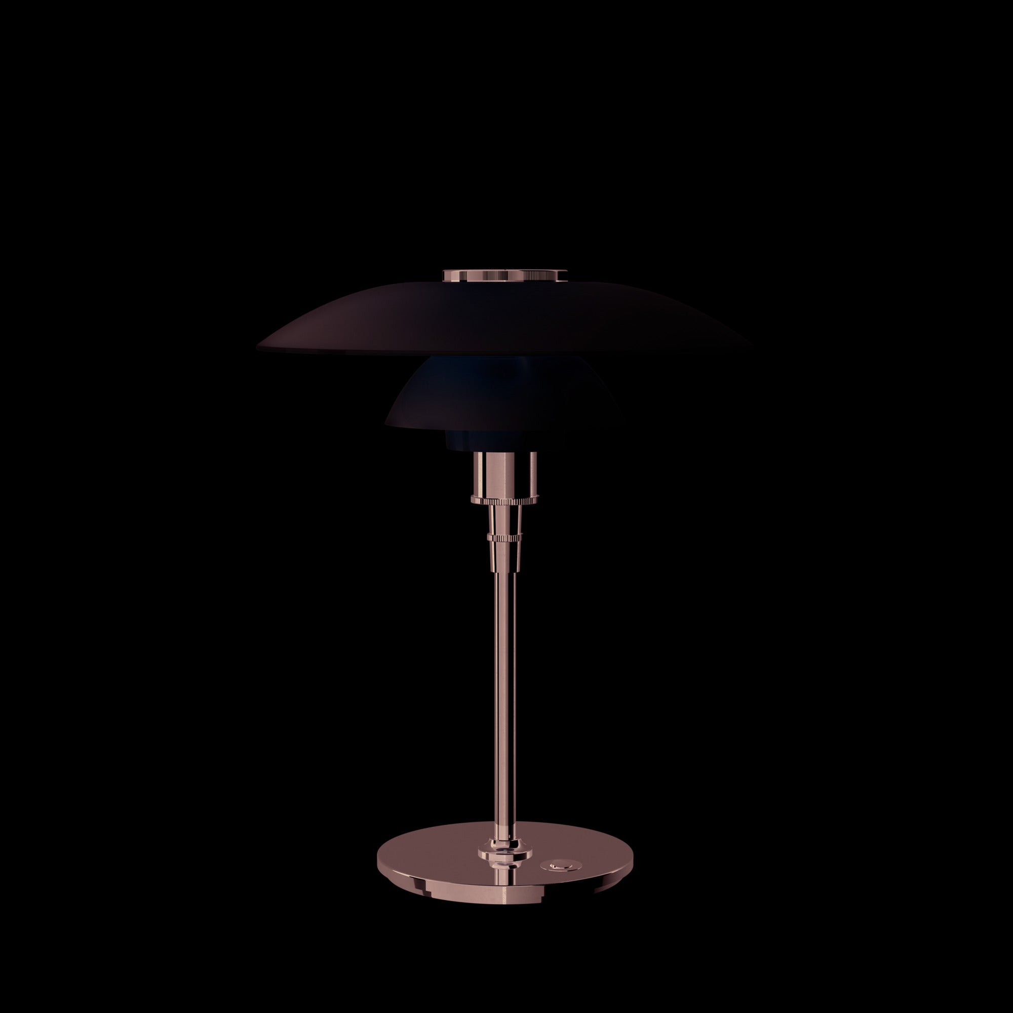 Stolná lampa PH 4½-3½ biela s chrómovým podstavcom