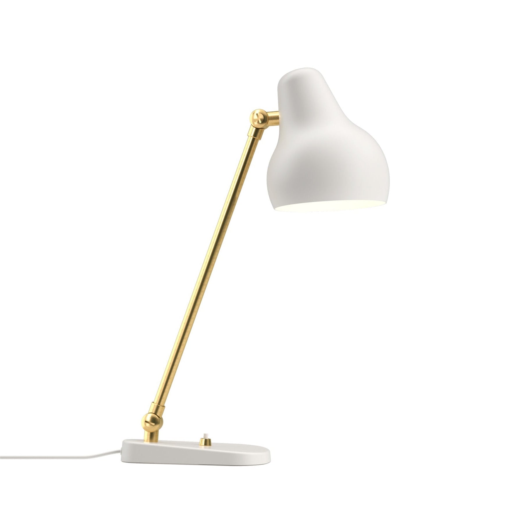 VL 38 Table Lamp White with Gold Finish