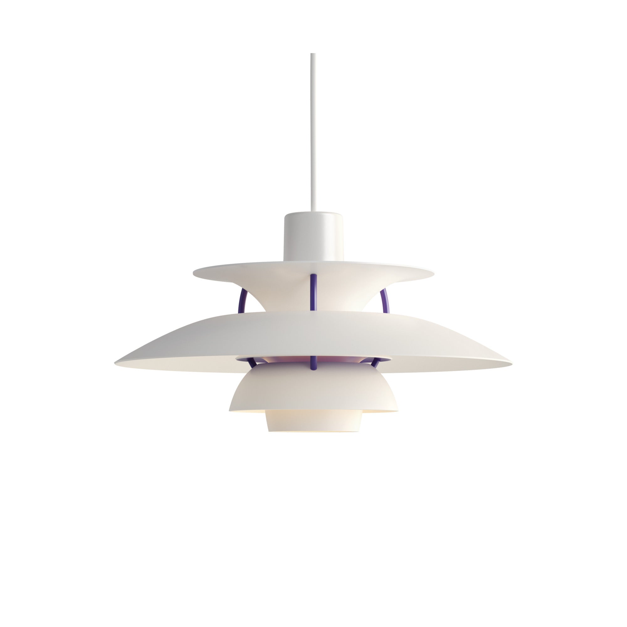 Závesná lampa PH 5 klasická biela