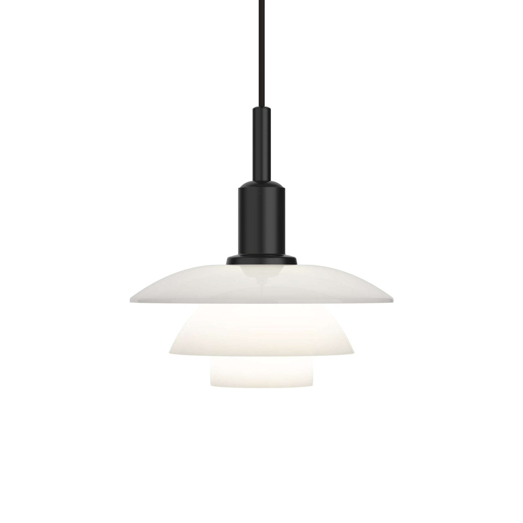 Závesná lampa PH 3/3 biela opál