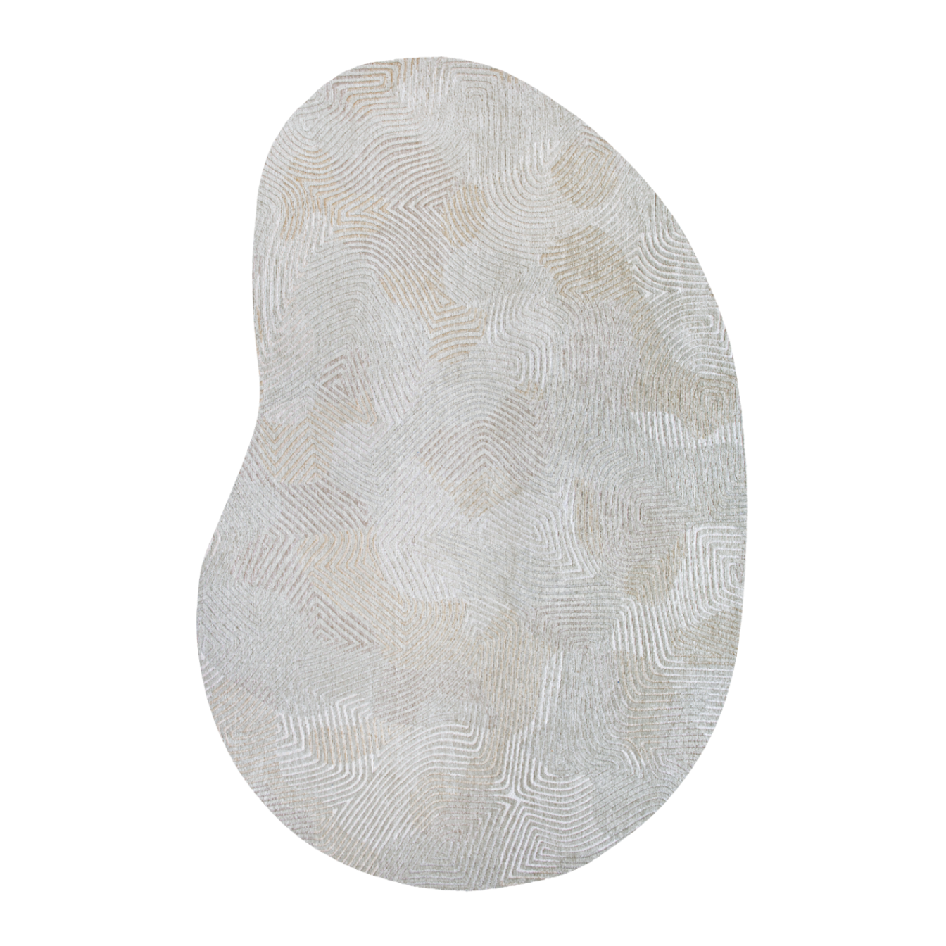 Okrúhly koberec CORAL SHELL BEIGE béžový s bielou