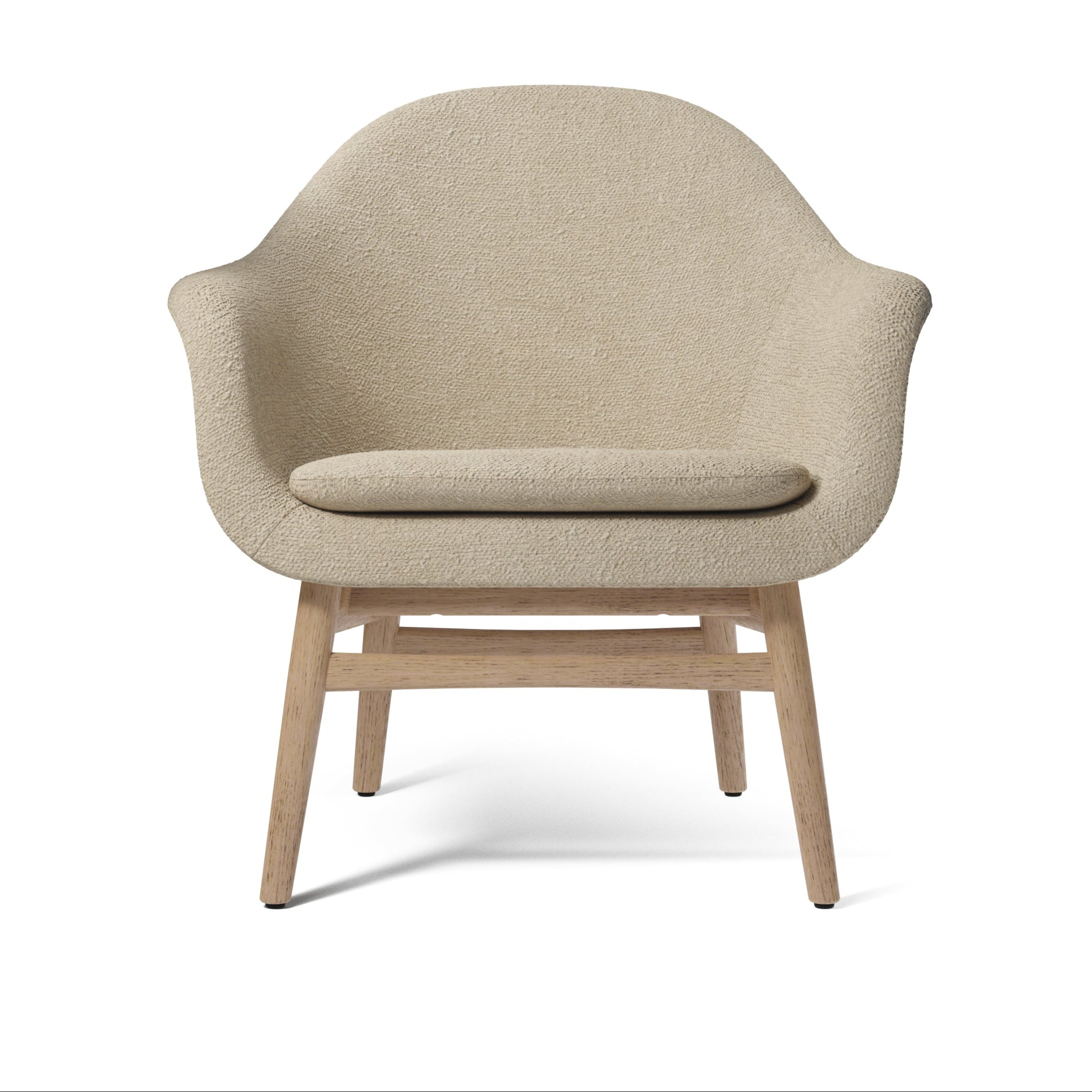 HARBOUR beige armchair with oak base