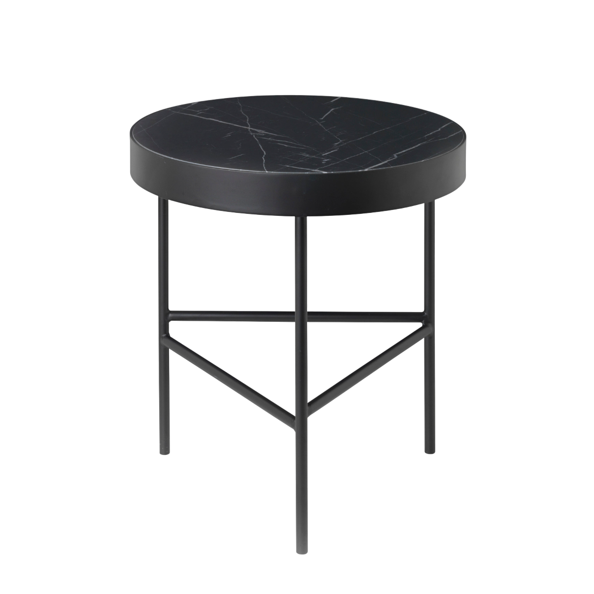 MARBLE TABLE side table black marble