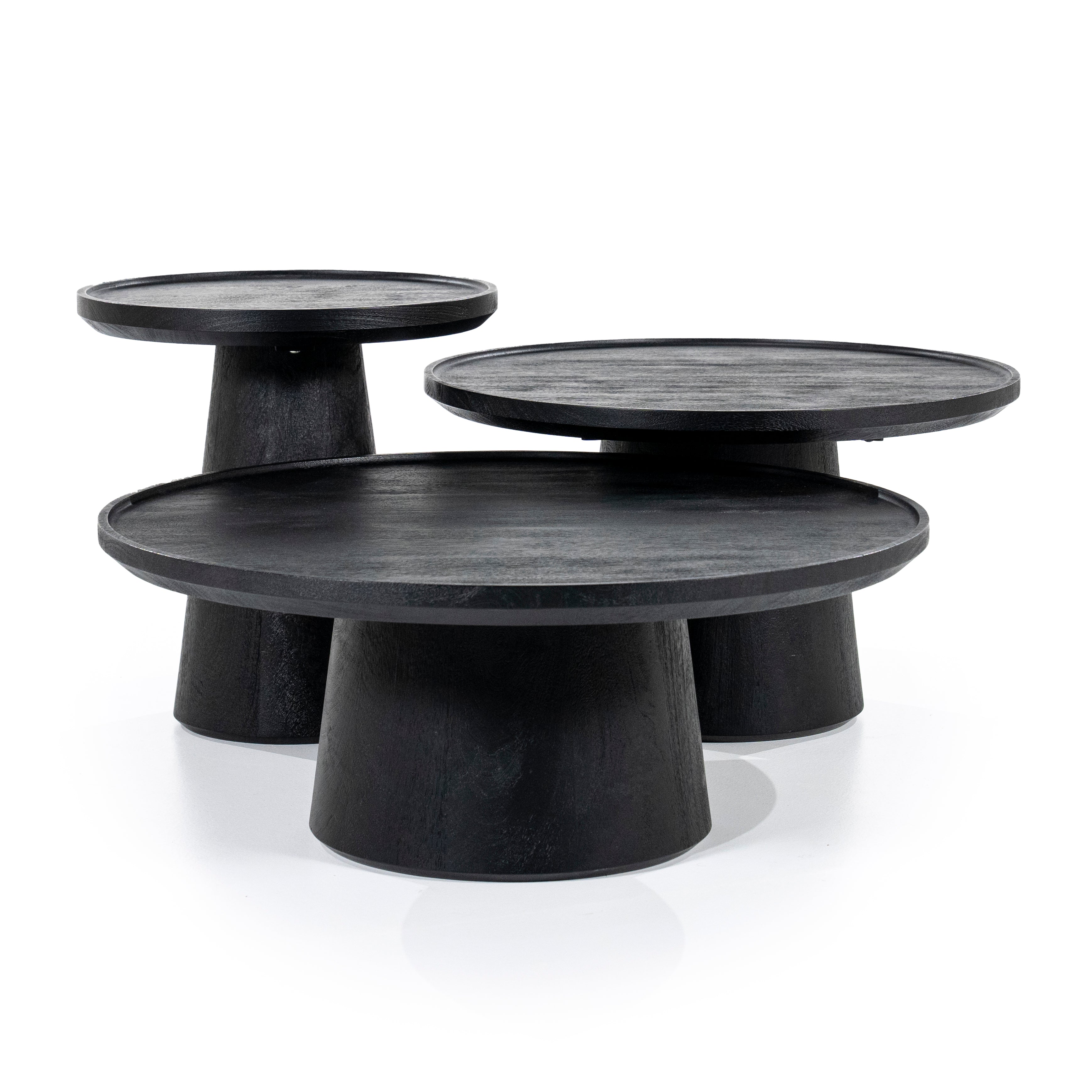 RON Coffee Table Black Mango Wood