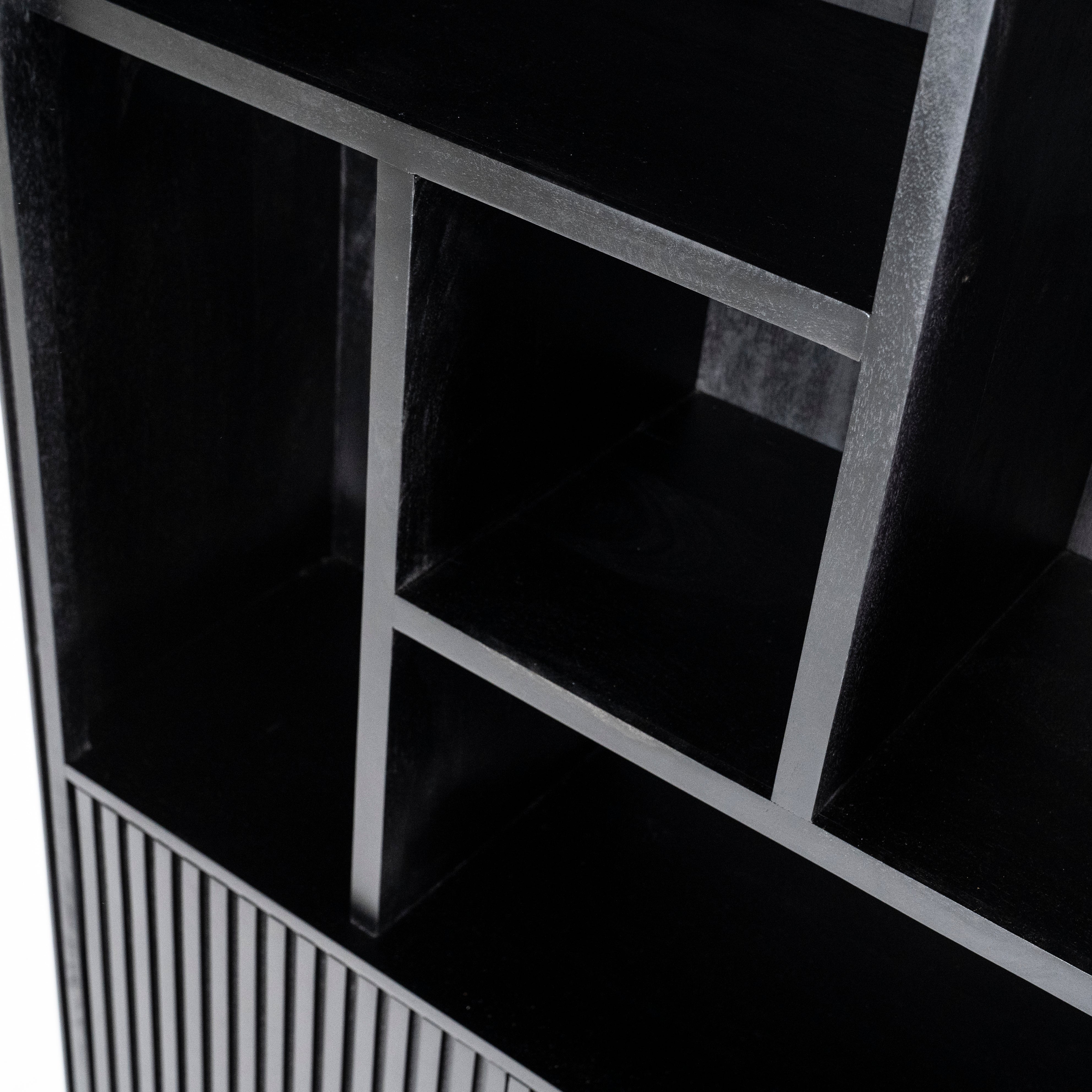 Regál REMI čierne mango drevo