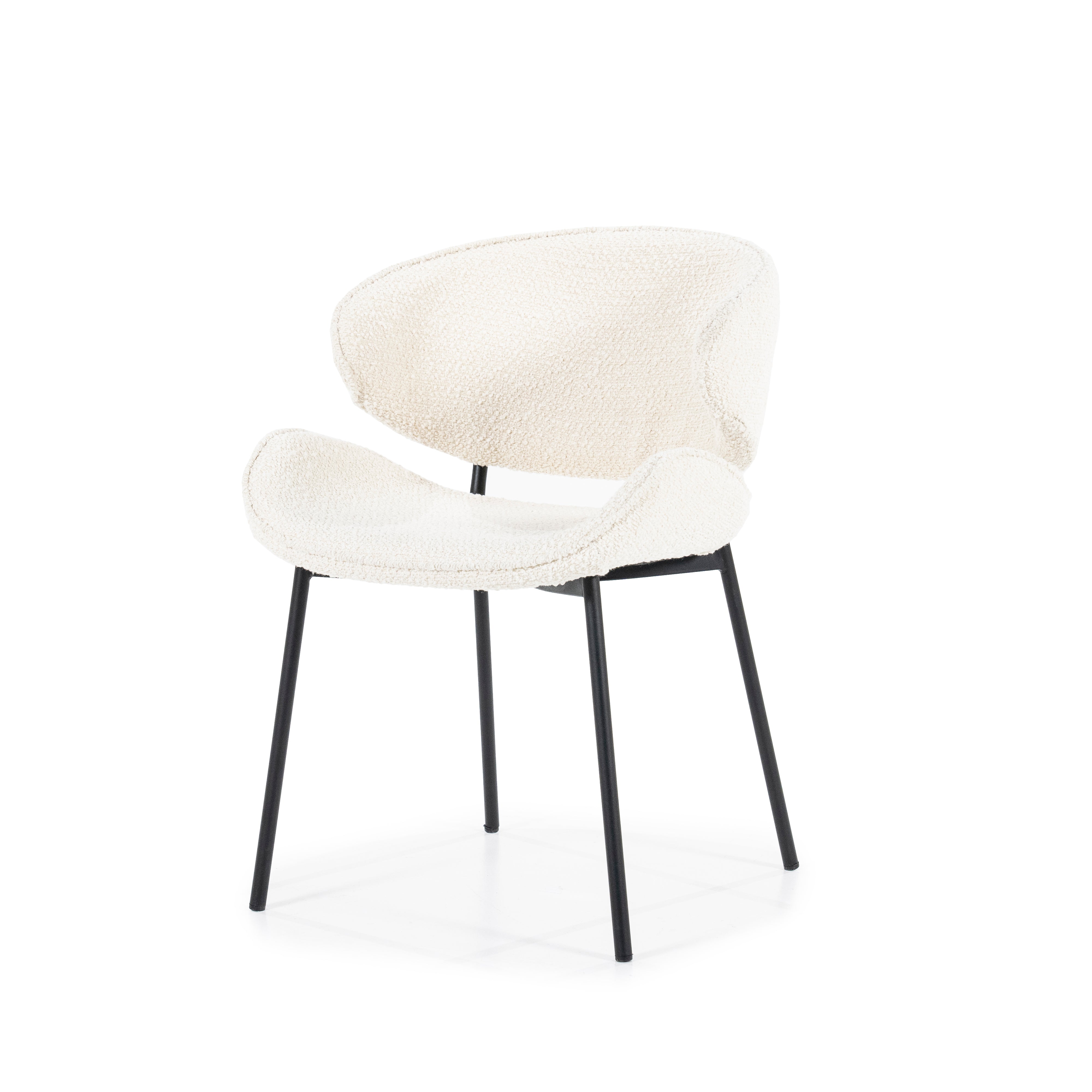 TESS Chair Cream with Black Base