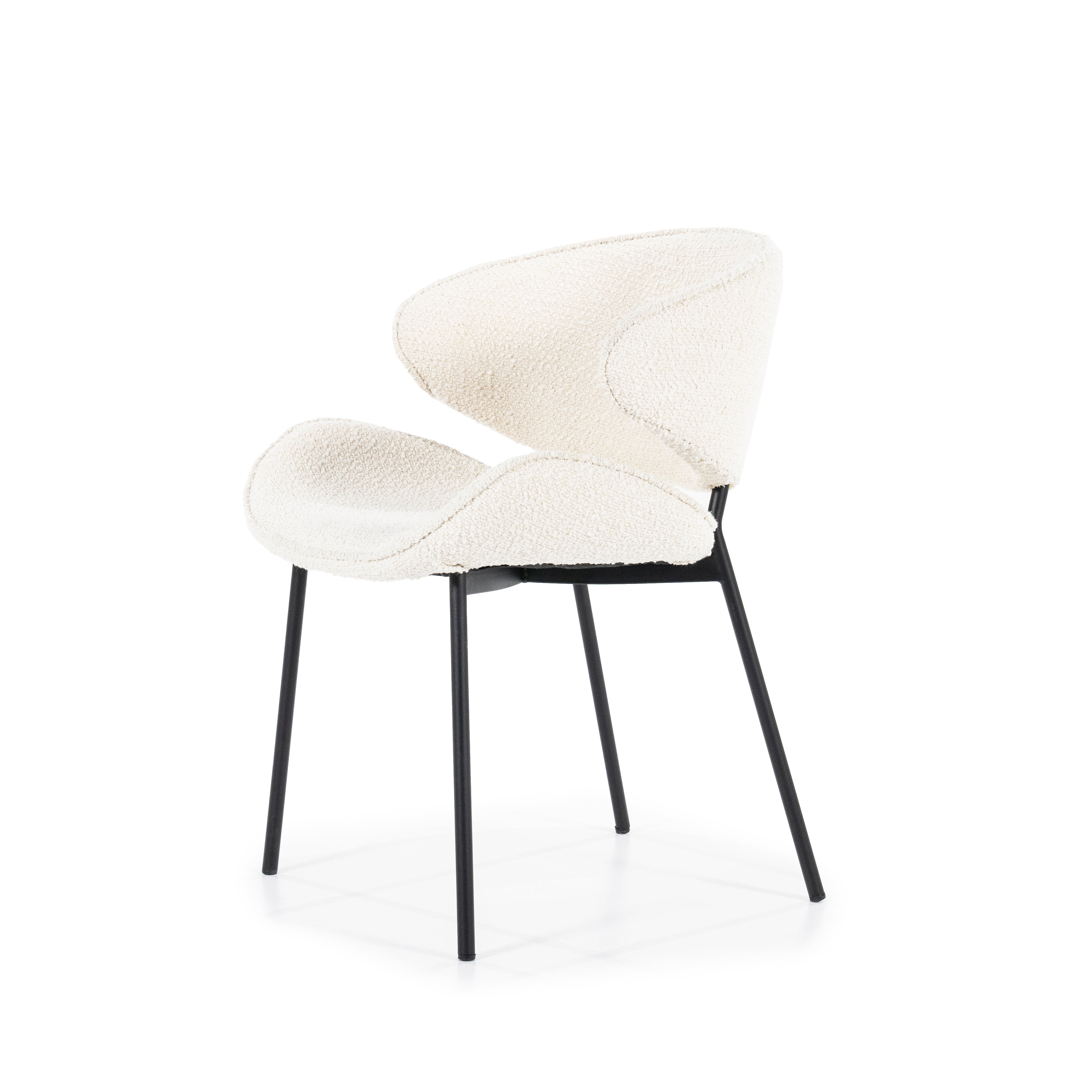 TESS Chair Cream with Black Base