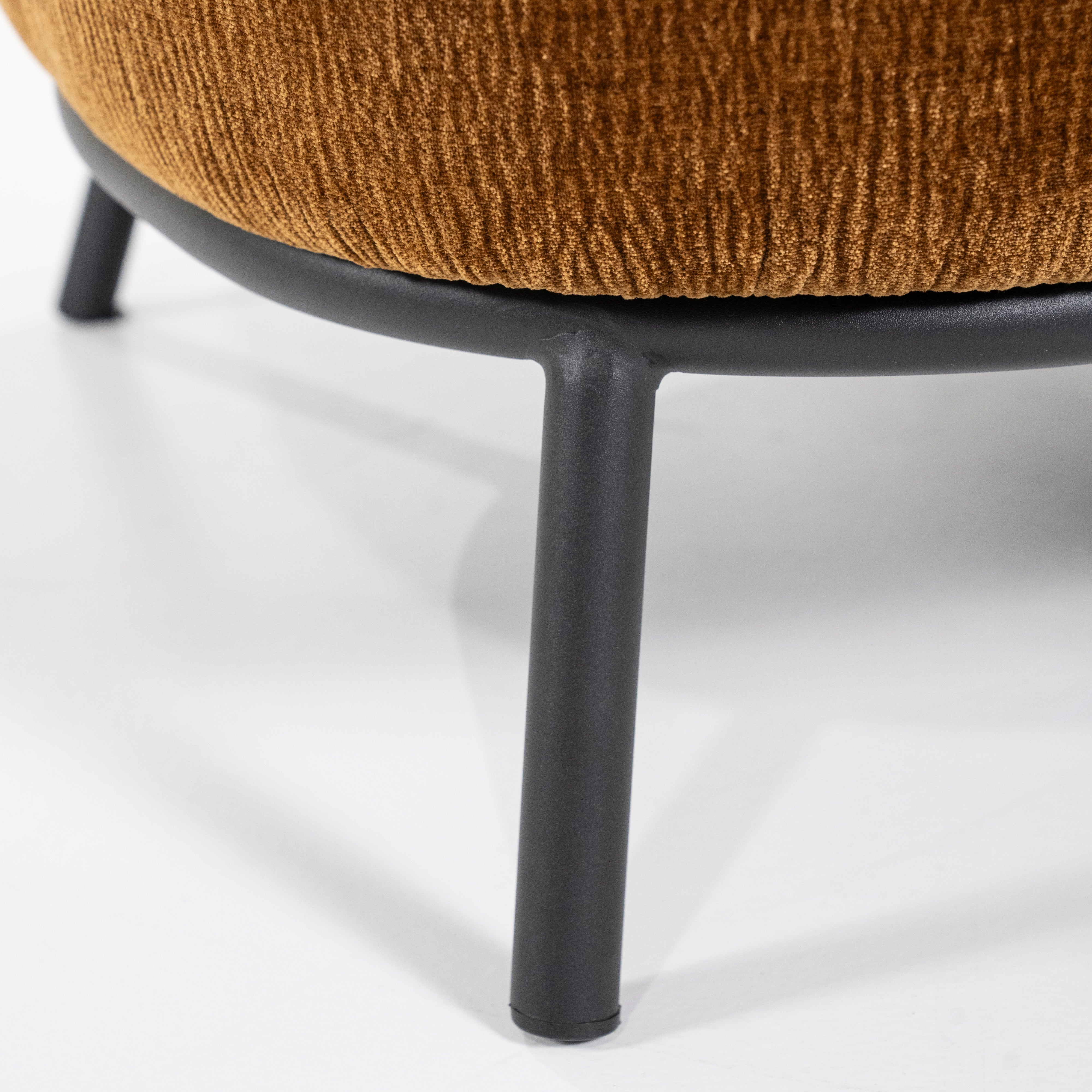 Fotel DAVID horčicový s čiernym podstavcom