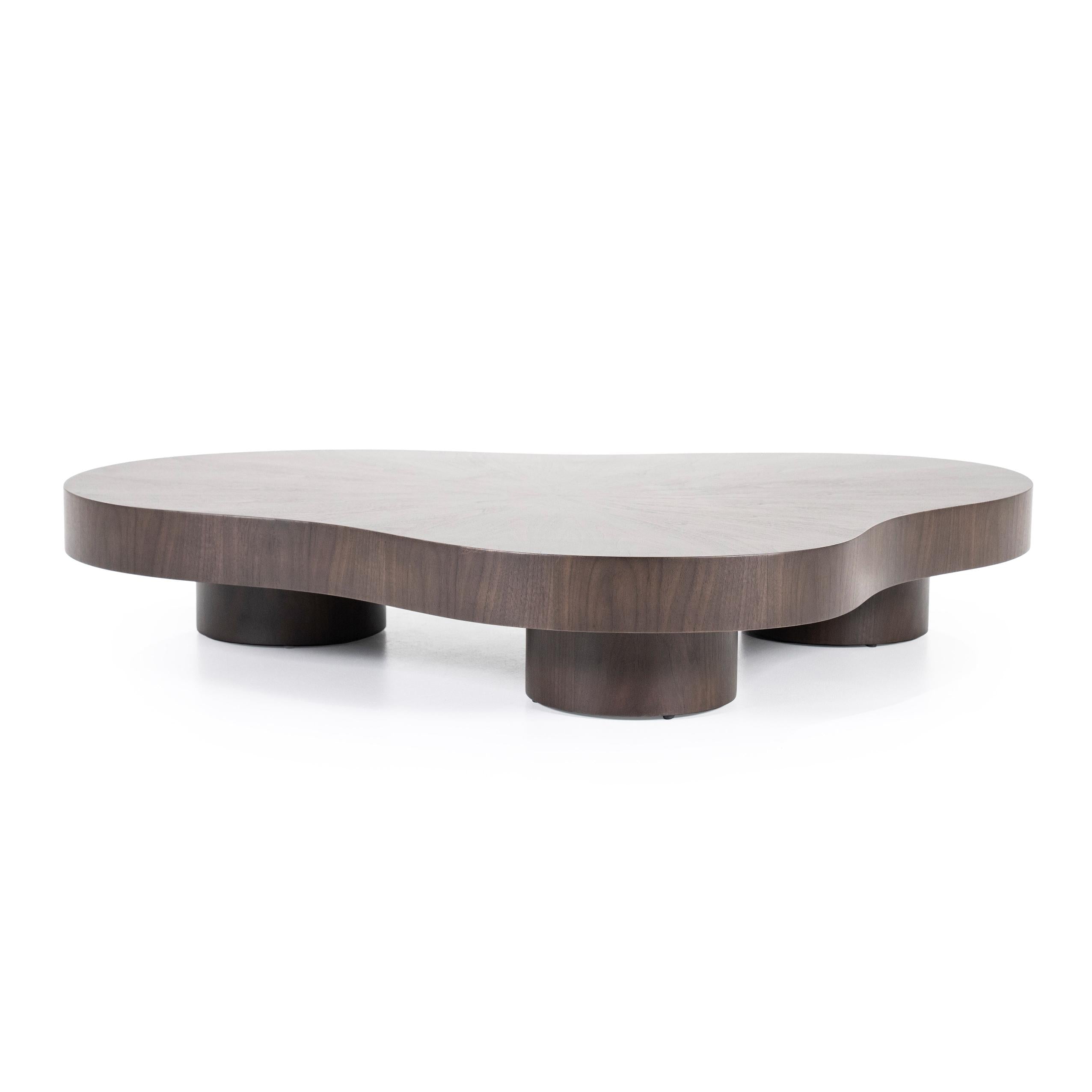 Kávový stolík BOBBIE tmavý orechový dyha