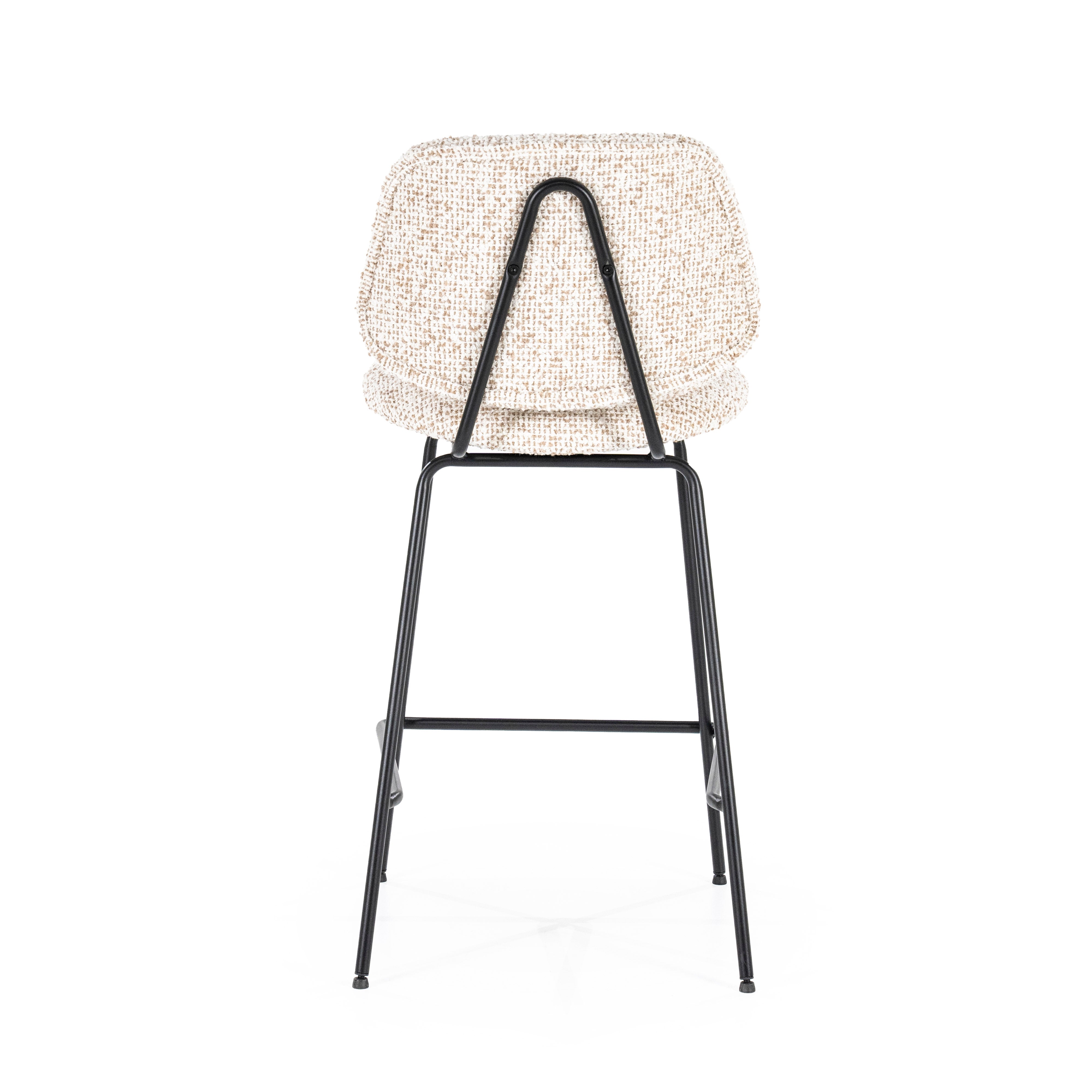 Beige JON stool with a black base