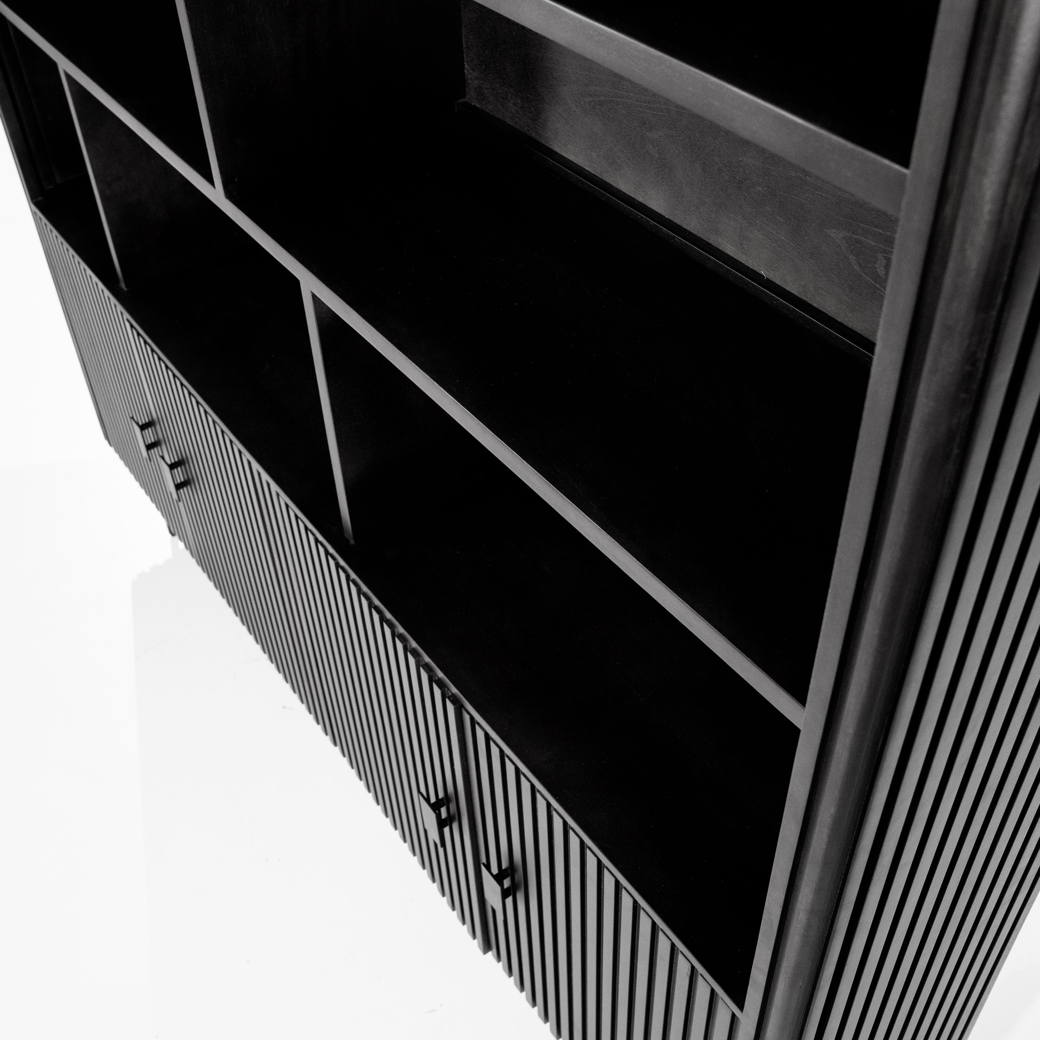 Regál REMI čierne mango drevo