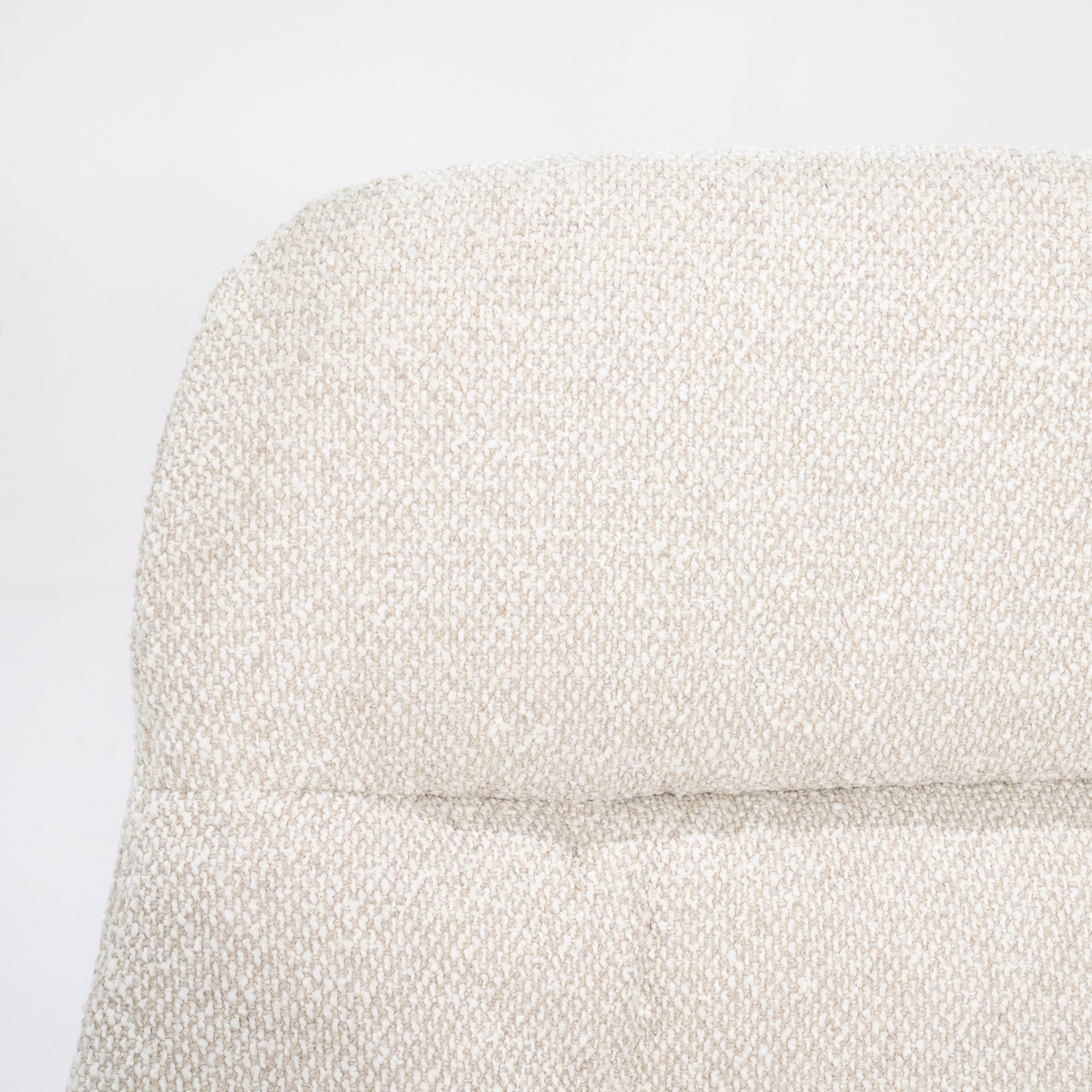 Fotel s podnožkou CALEB béžový s čiernym podstavcom