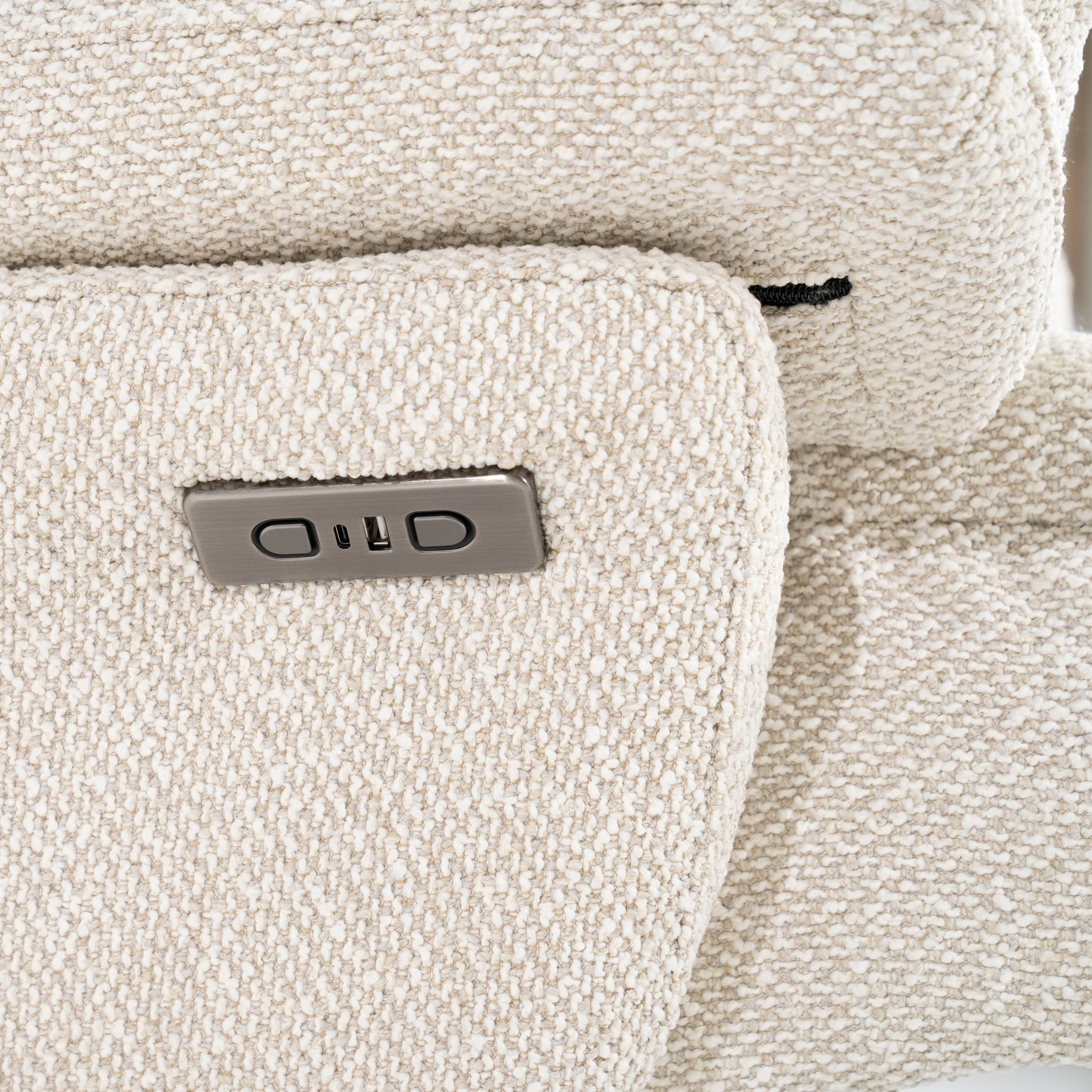 Fotel s podnožkou CALEB béžový s čiernym podstavcom