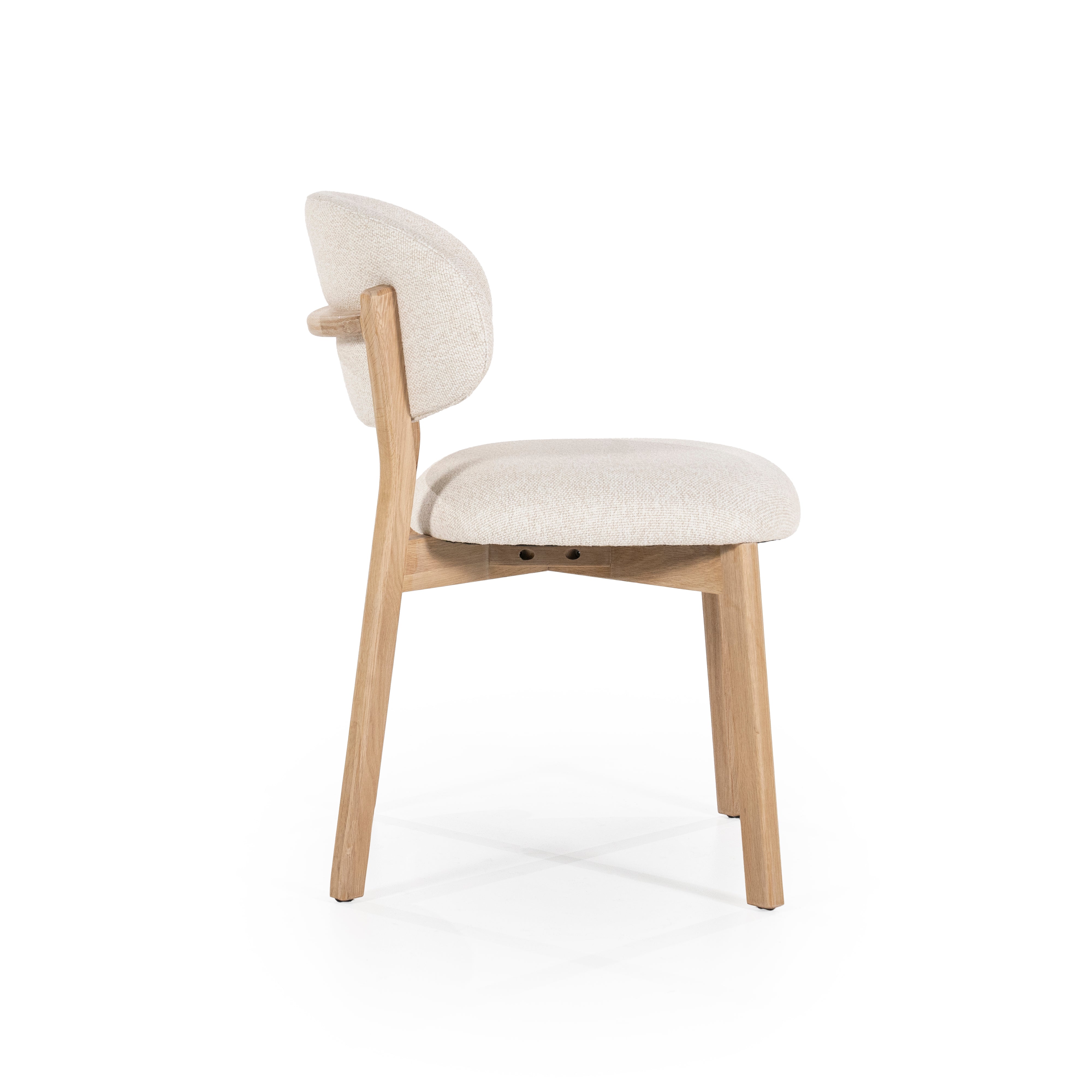 MIKKY Chair Beige with Oak Base
