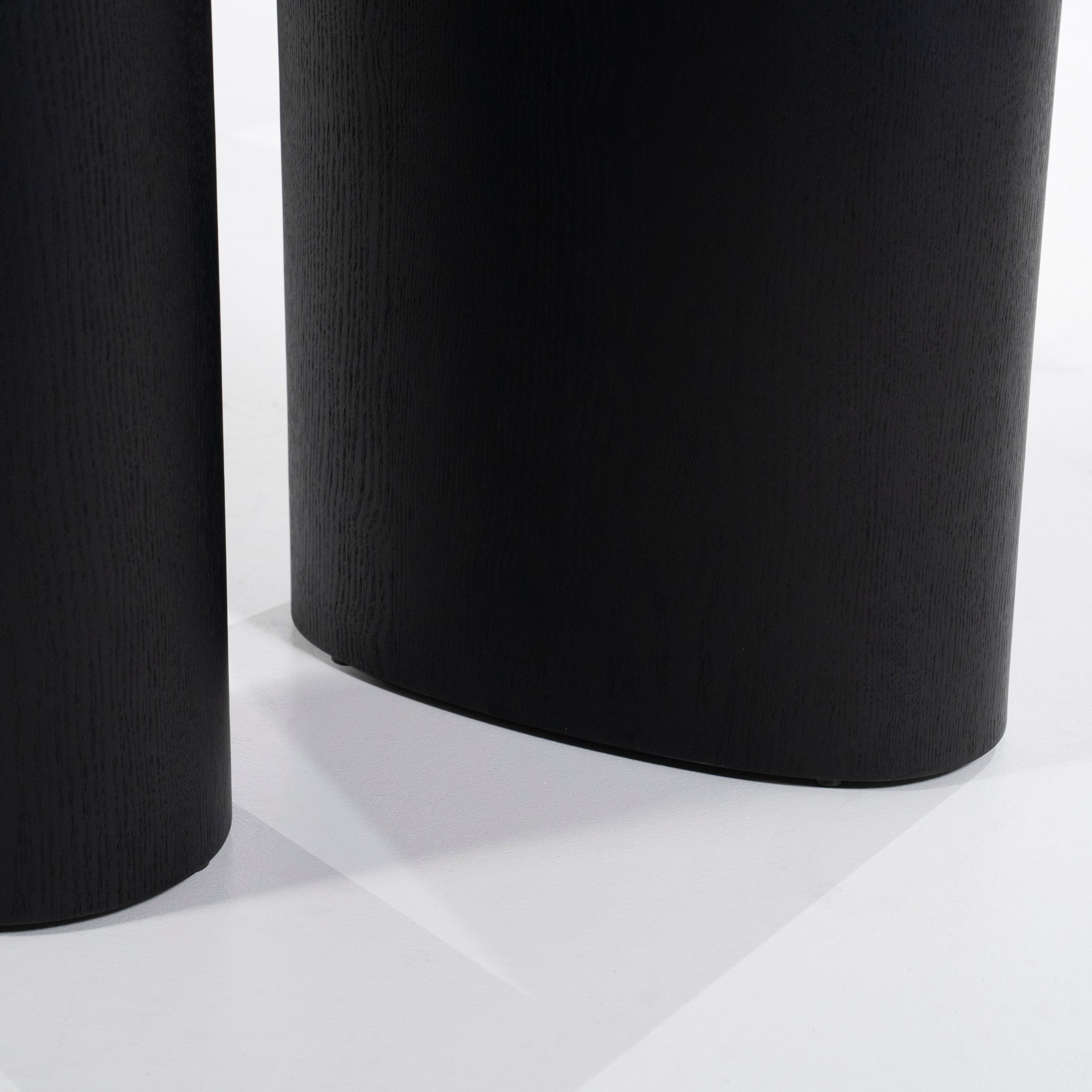 Barový stôl WALTER čierny dubový dyha