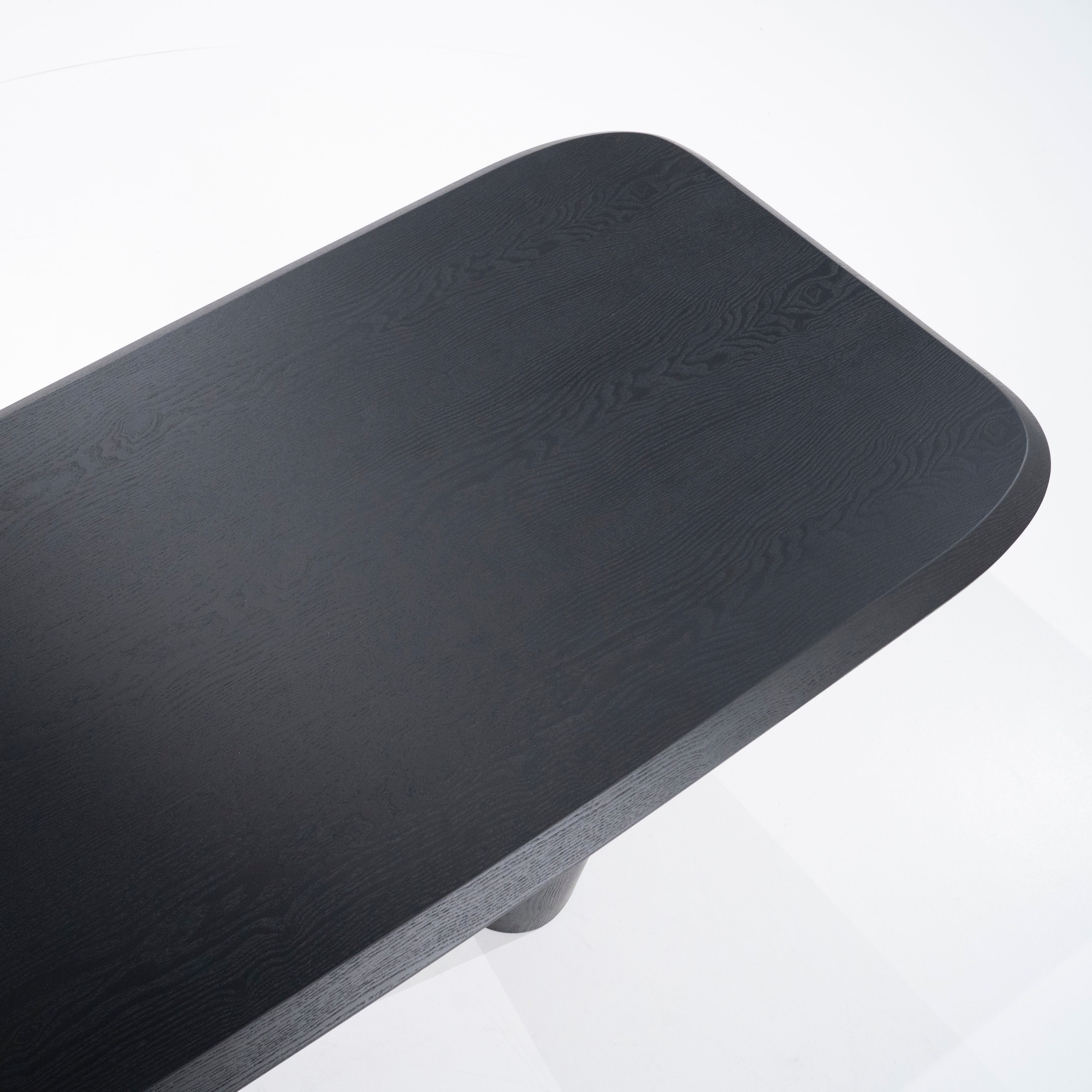 Barový stôl WALTER čierny dubový dyha