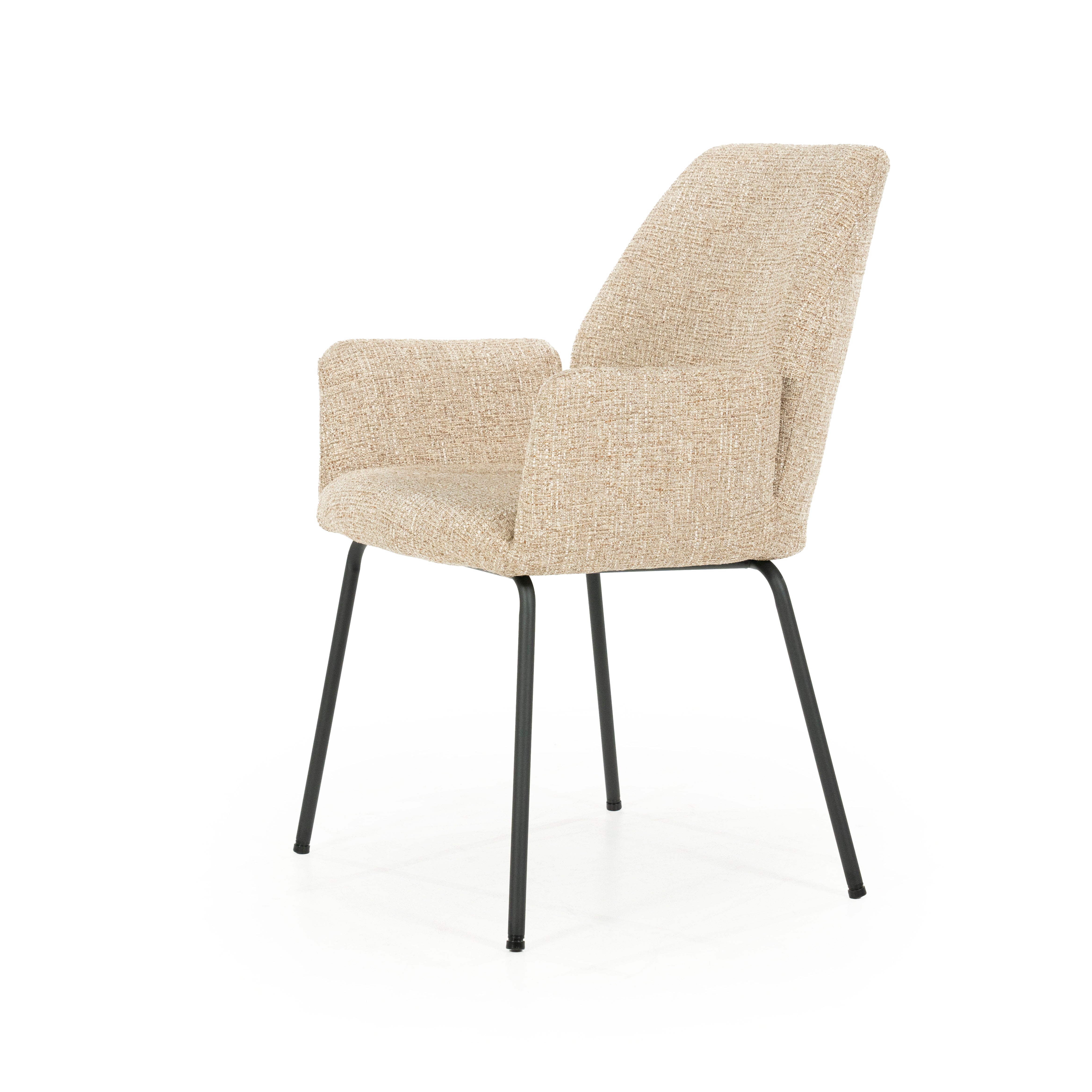INDY taupe chair with black base