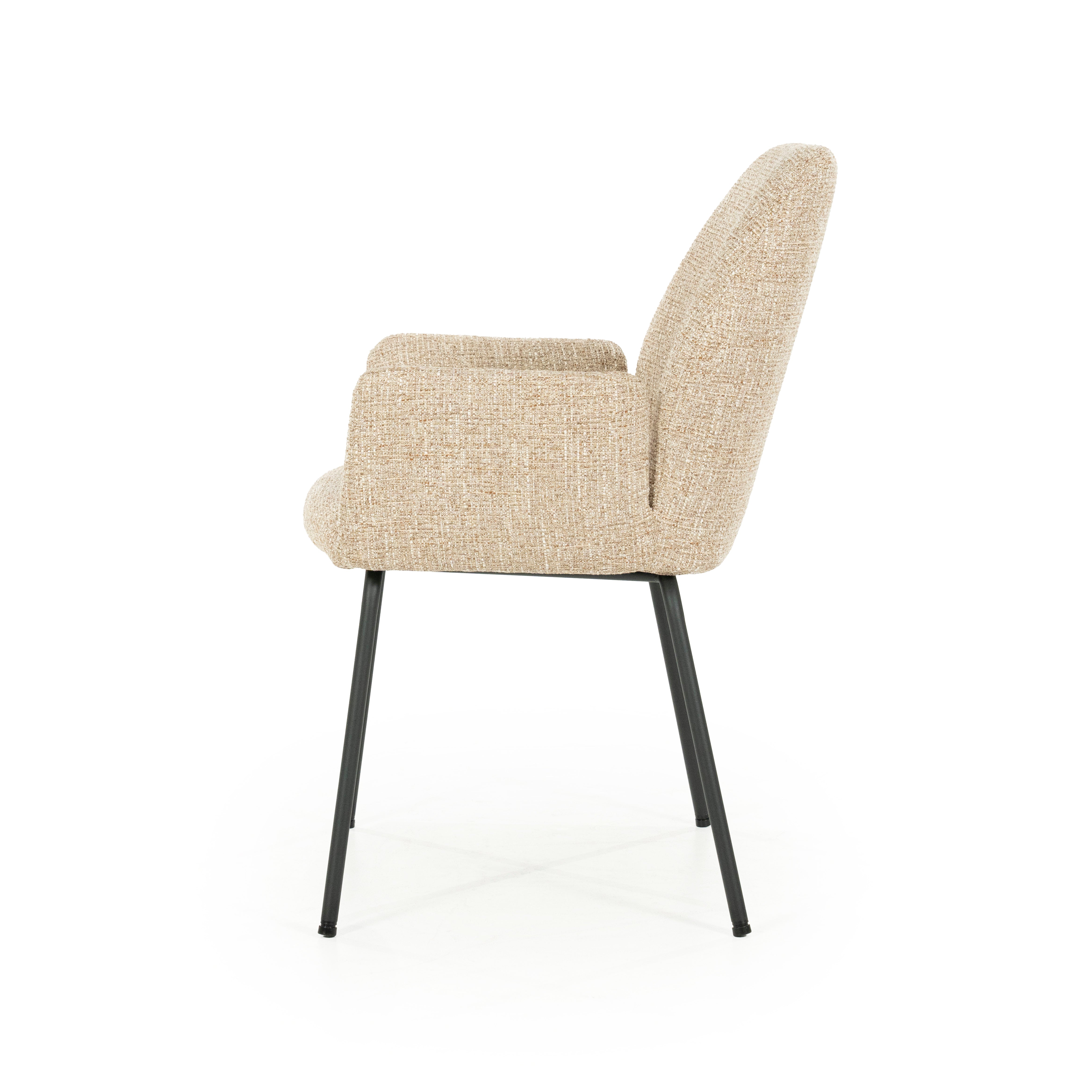 INDY taupe chair with black base