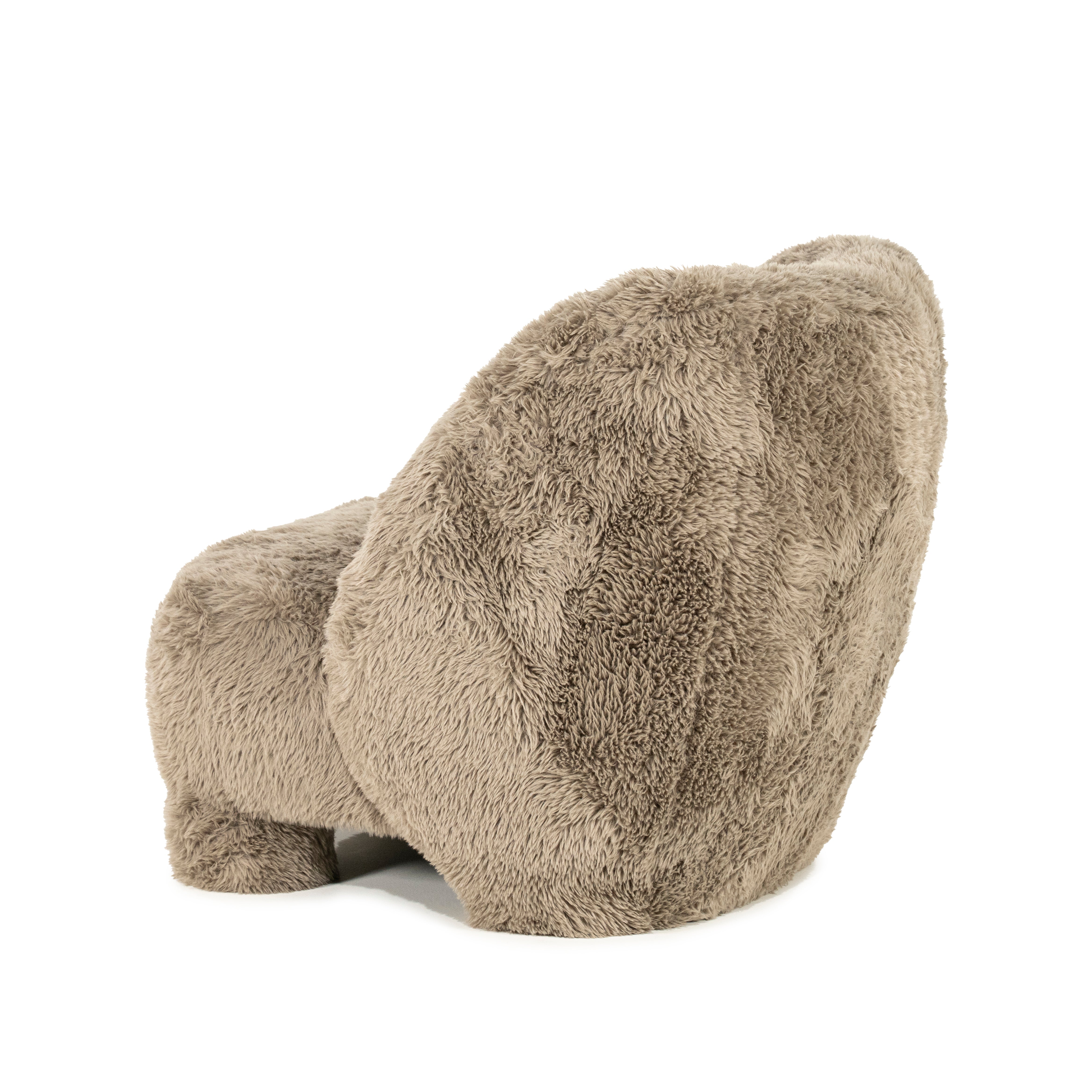 Fotel SAMSON kožušinový taupe