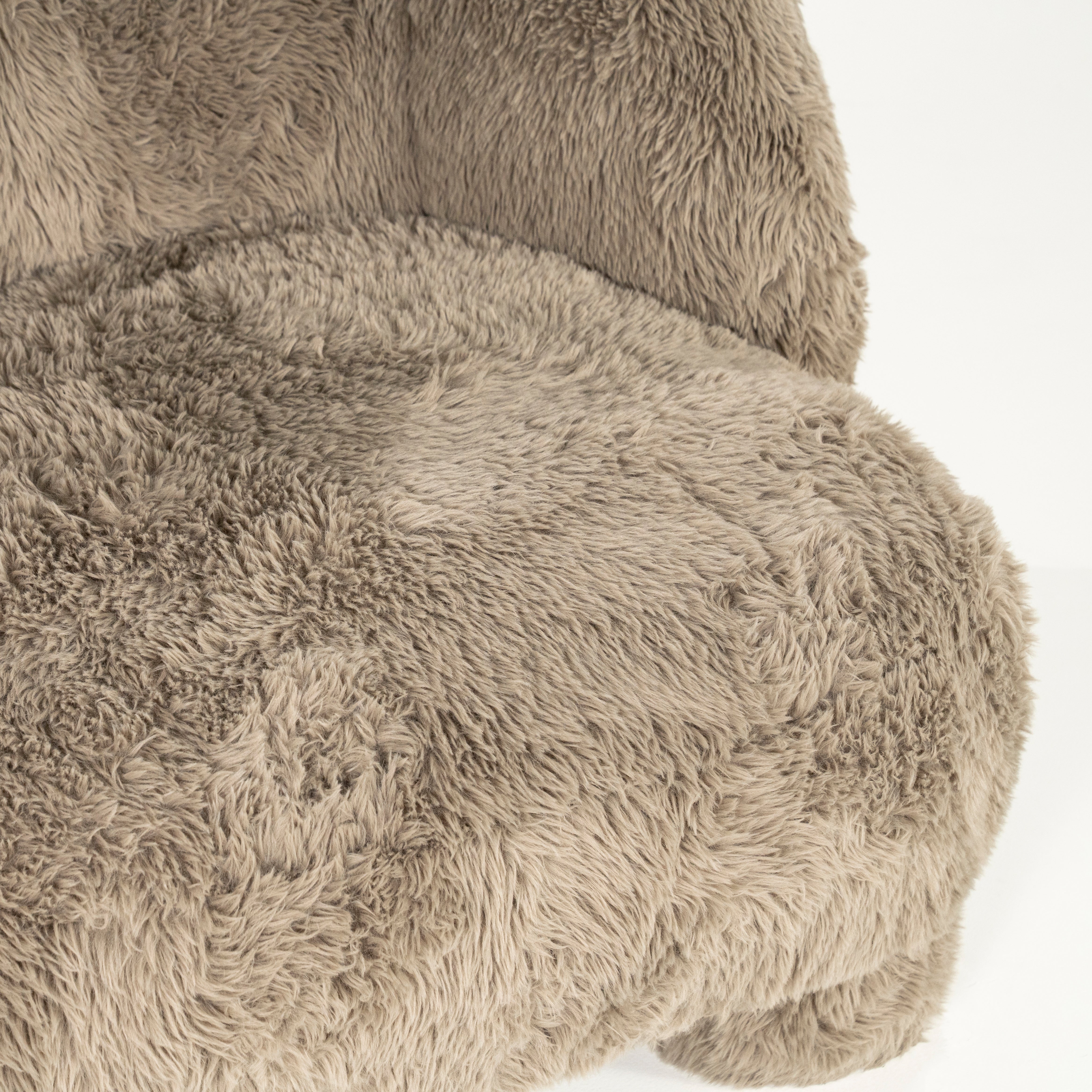 Fotel SAMSON kožušinový taupe