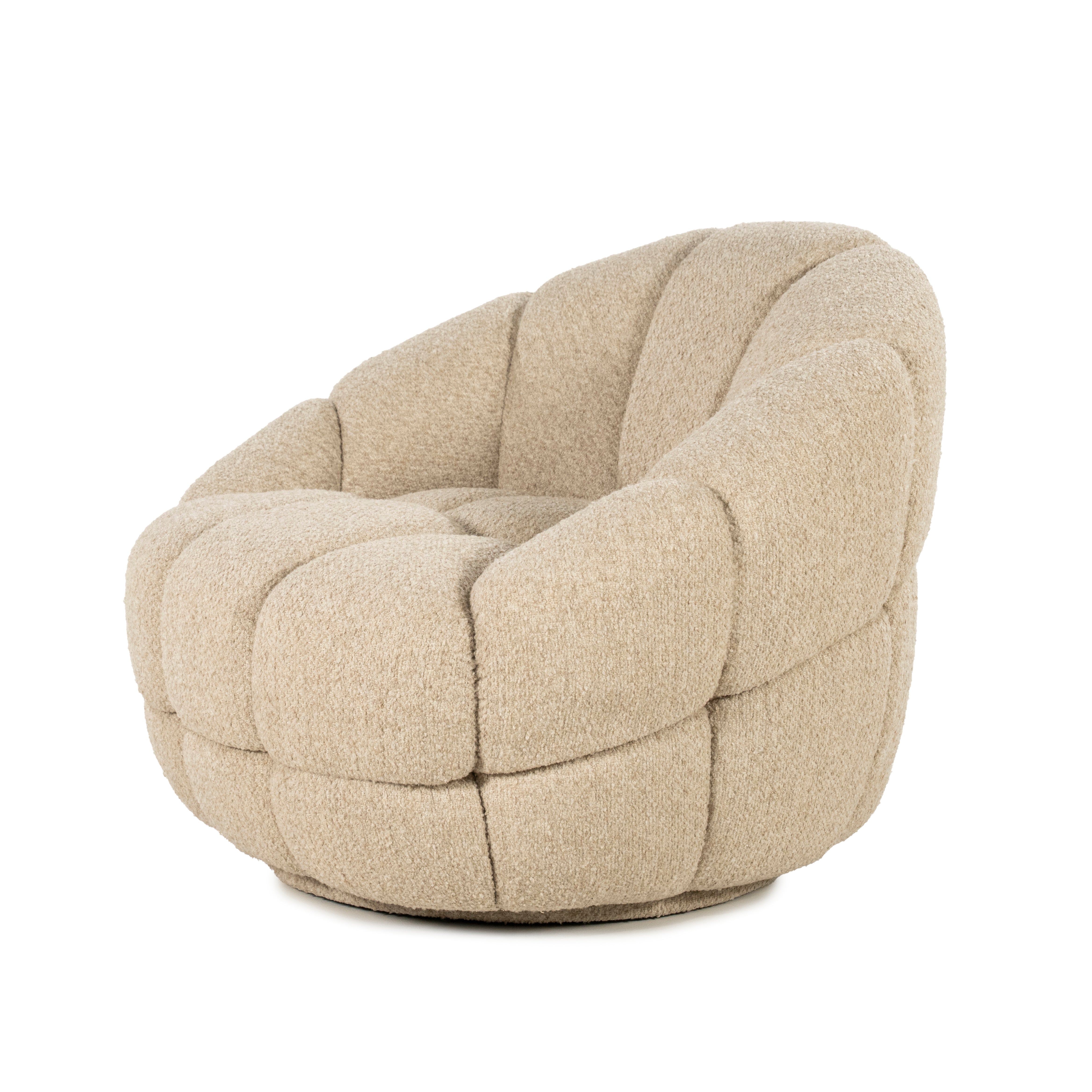 TINA Beige Swivel Armchair