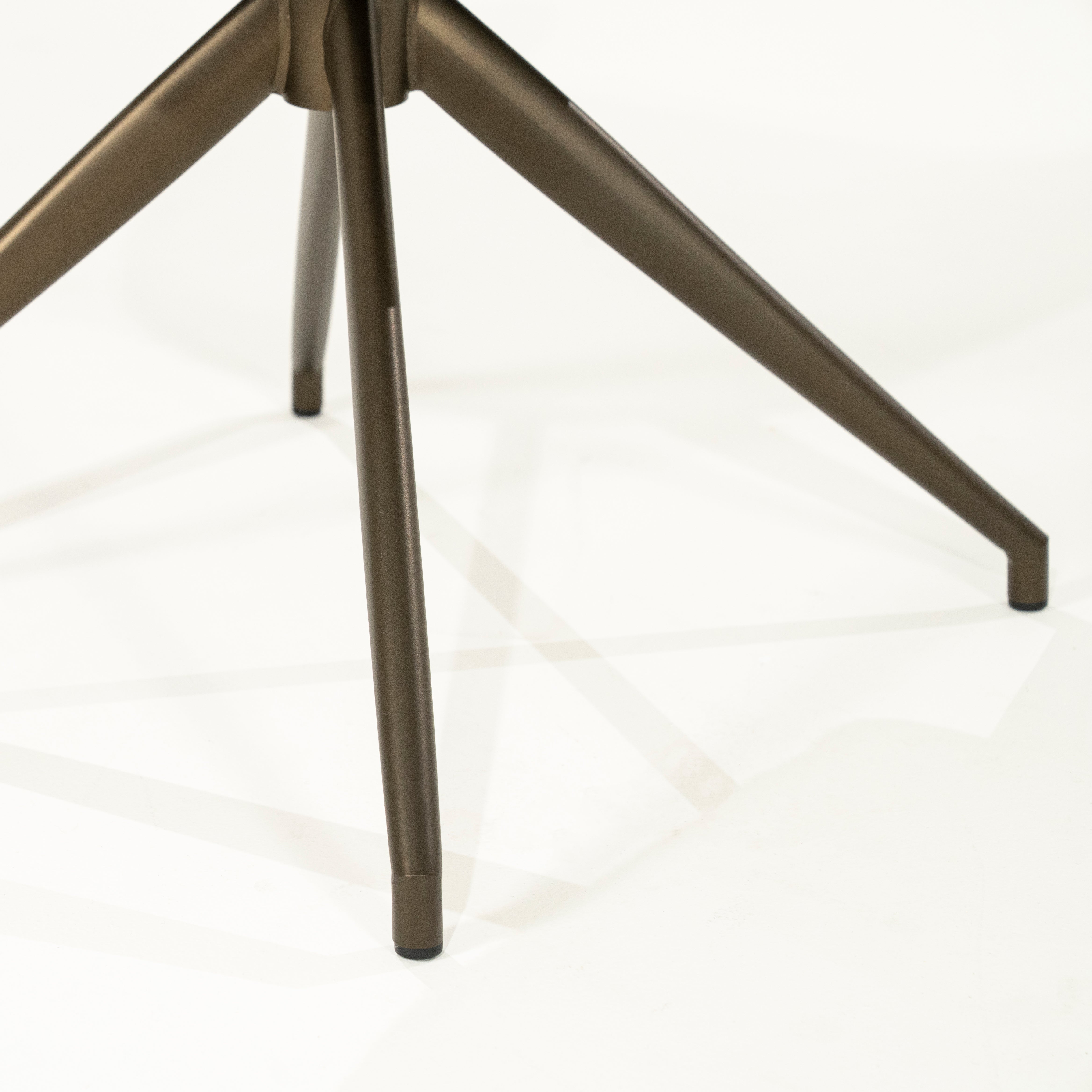 Otáčacie kreslo HAILEY béžové s tmavohnedým podstavcom