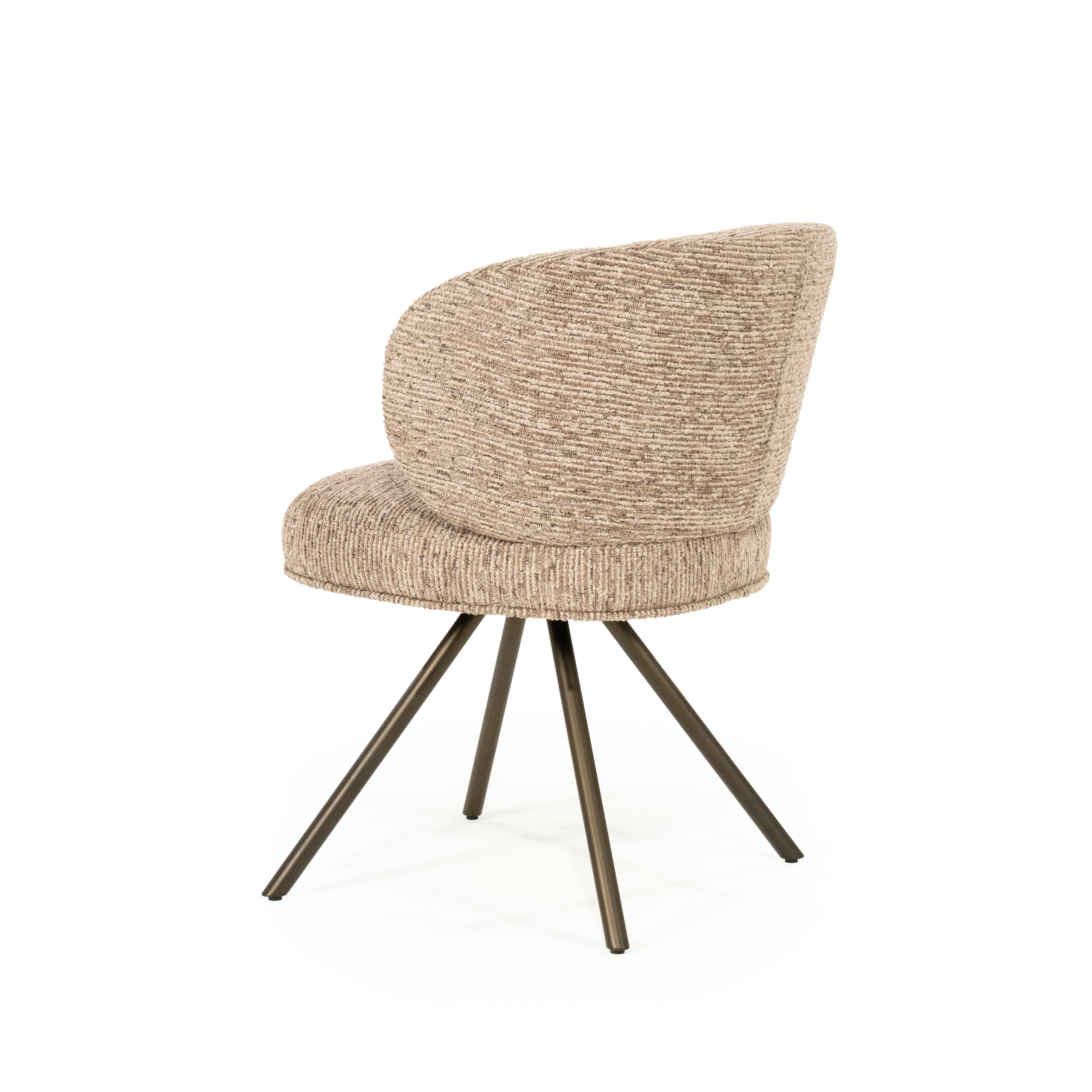 Otočné kreslo JAYSON taupe s tmavohnedým podstavcom