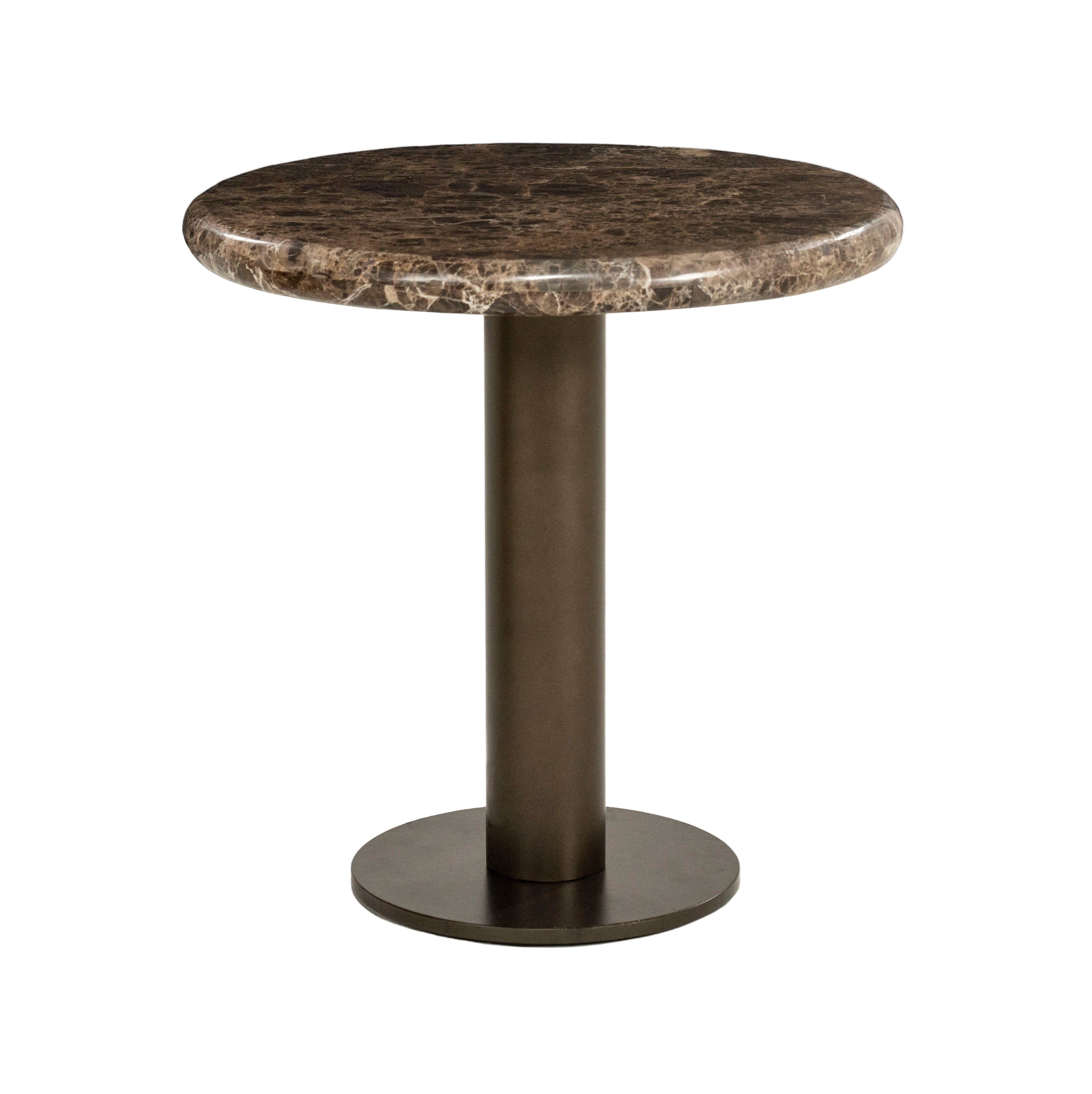 LUIGI Side Table Brown Marble