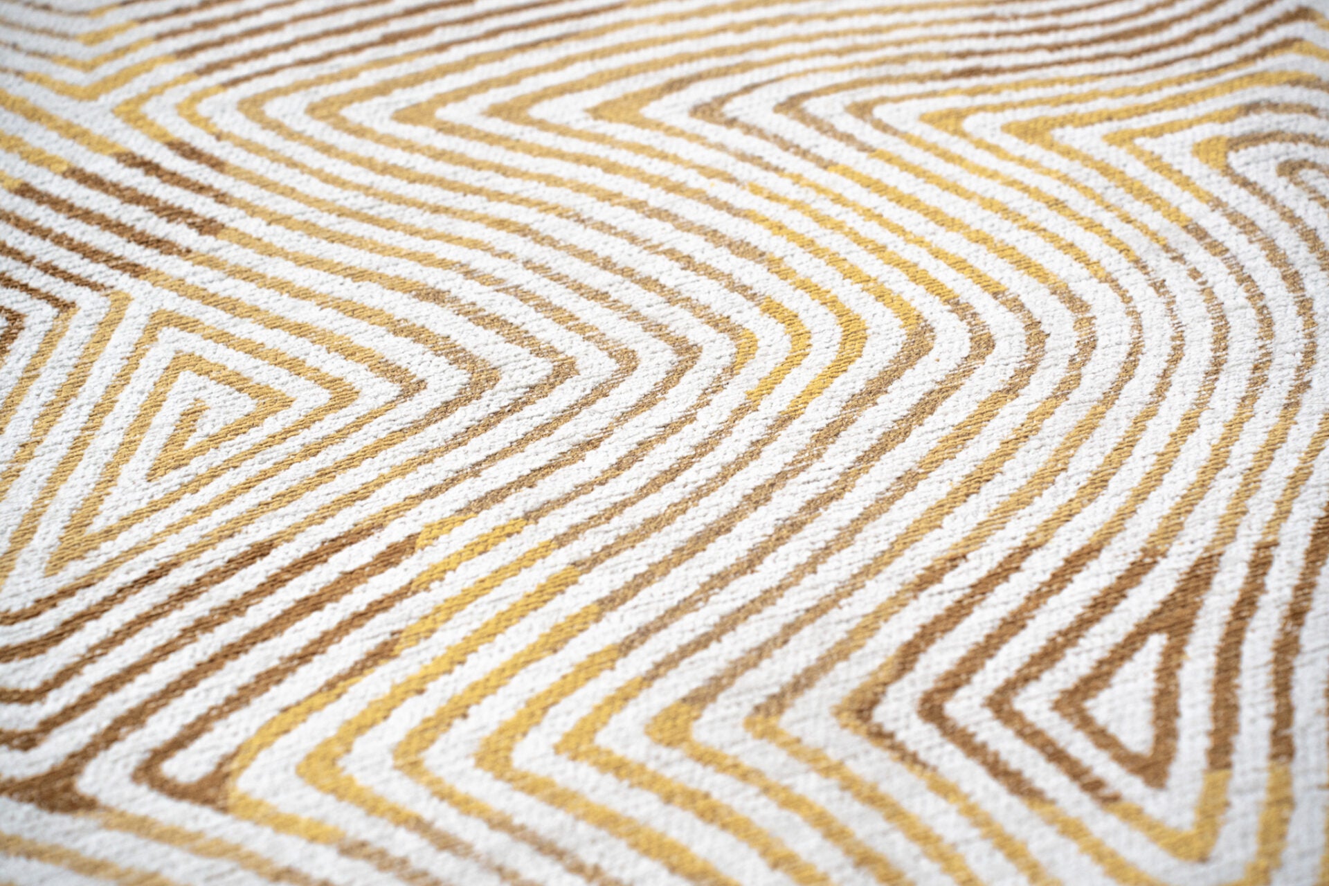 Round Carpet CORAL YELLOW HIPPY yellow-beige