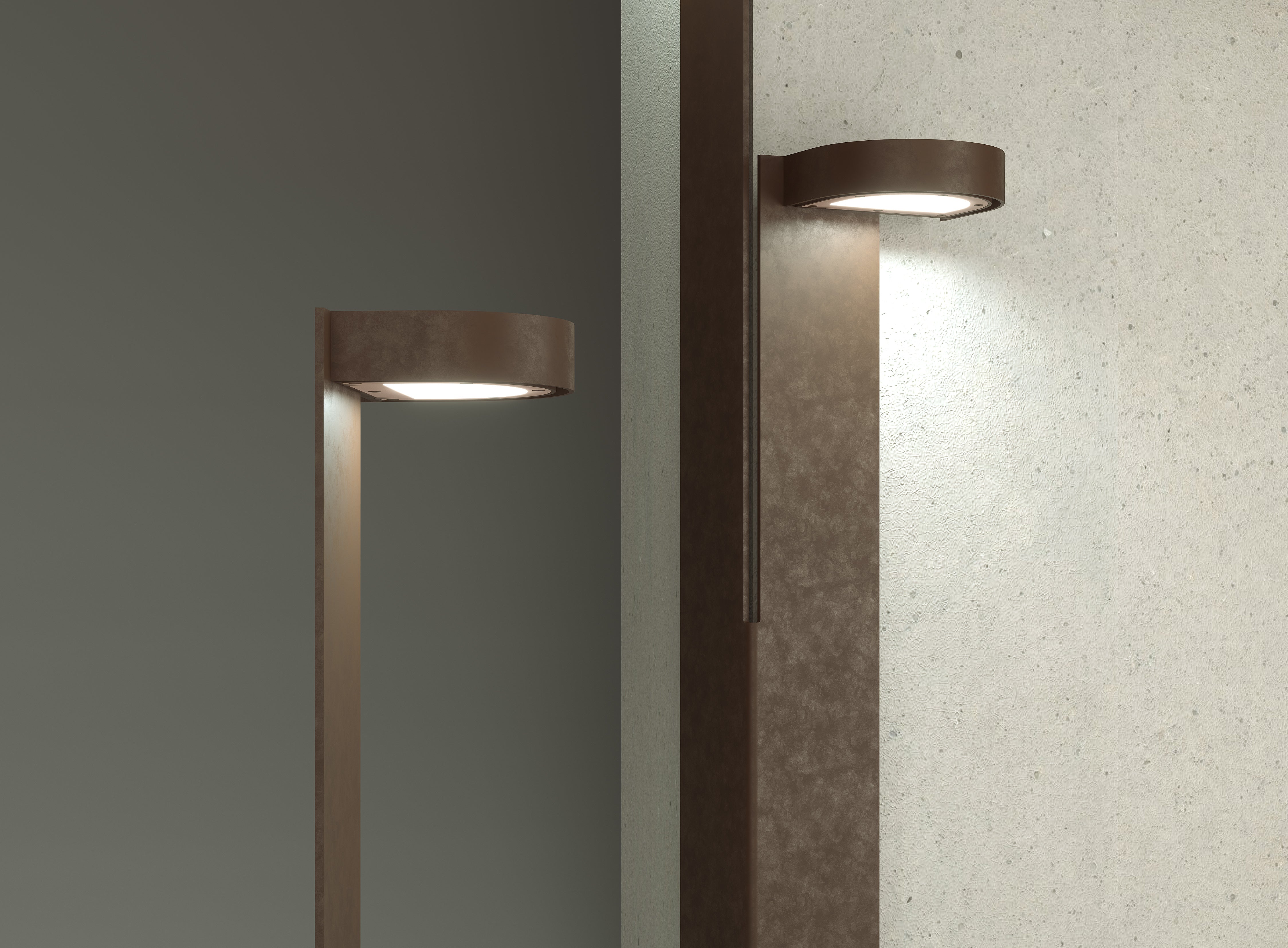 BRIM outdoor floor lamp in brown