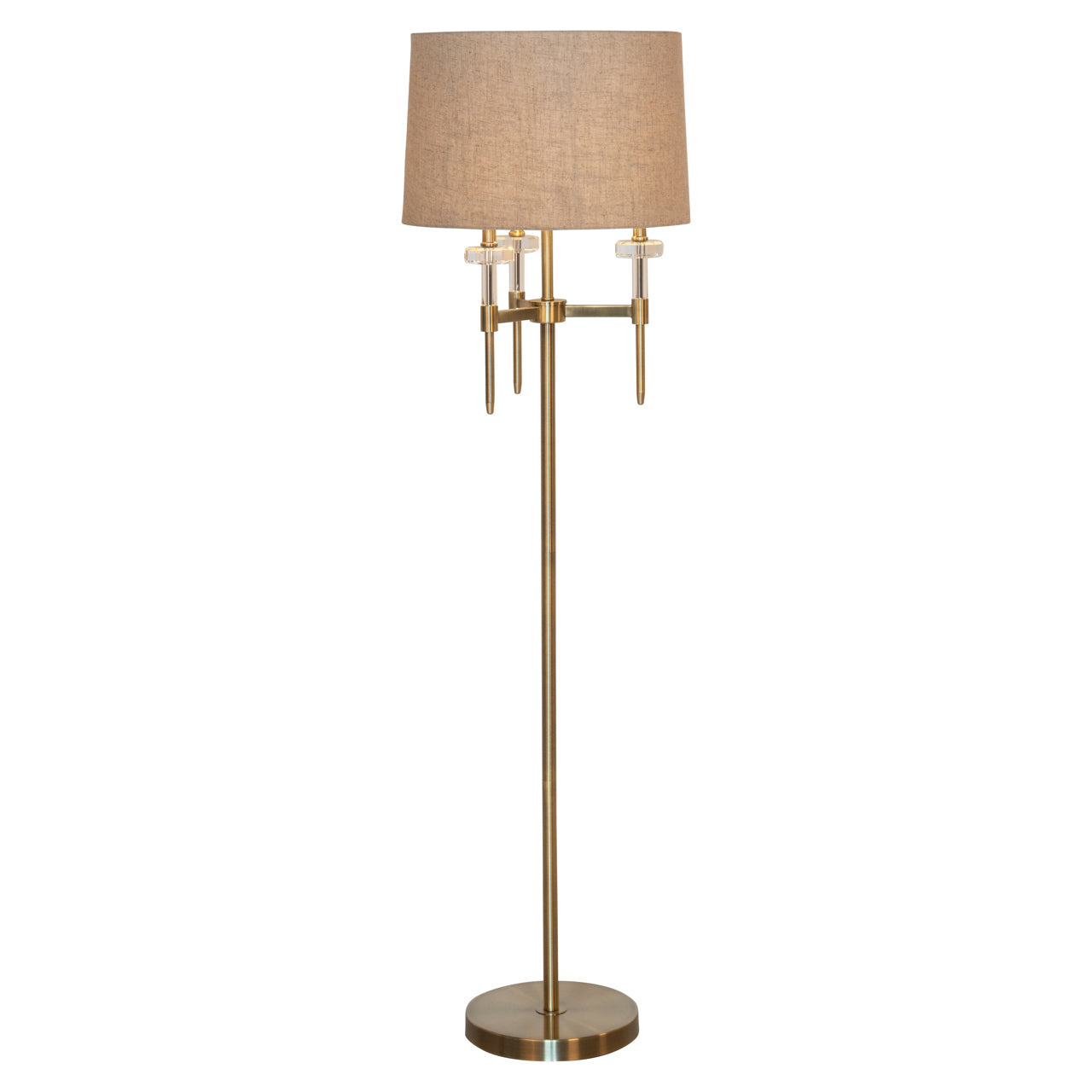 Floor lamp JOSIE beige shade with a golden base