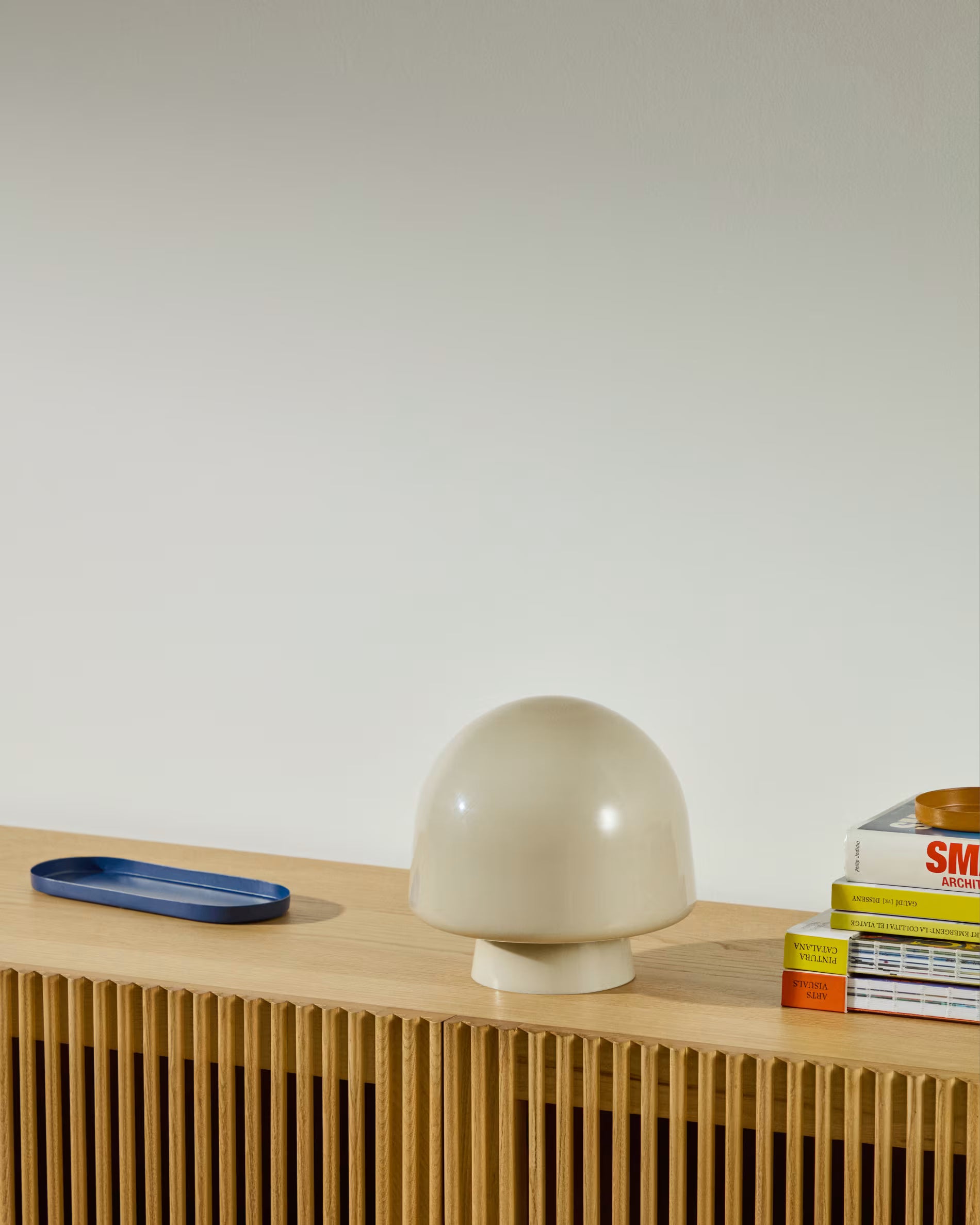 Stolná lampa REIG šedé sklo