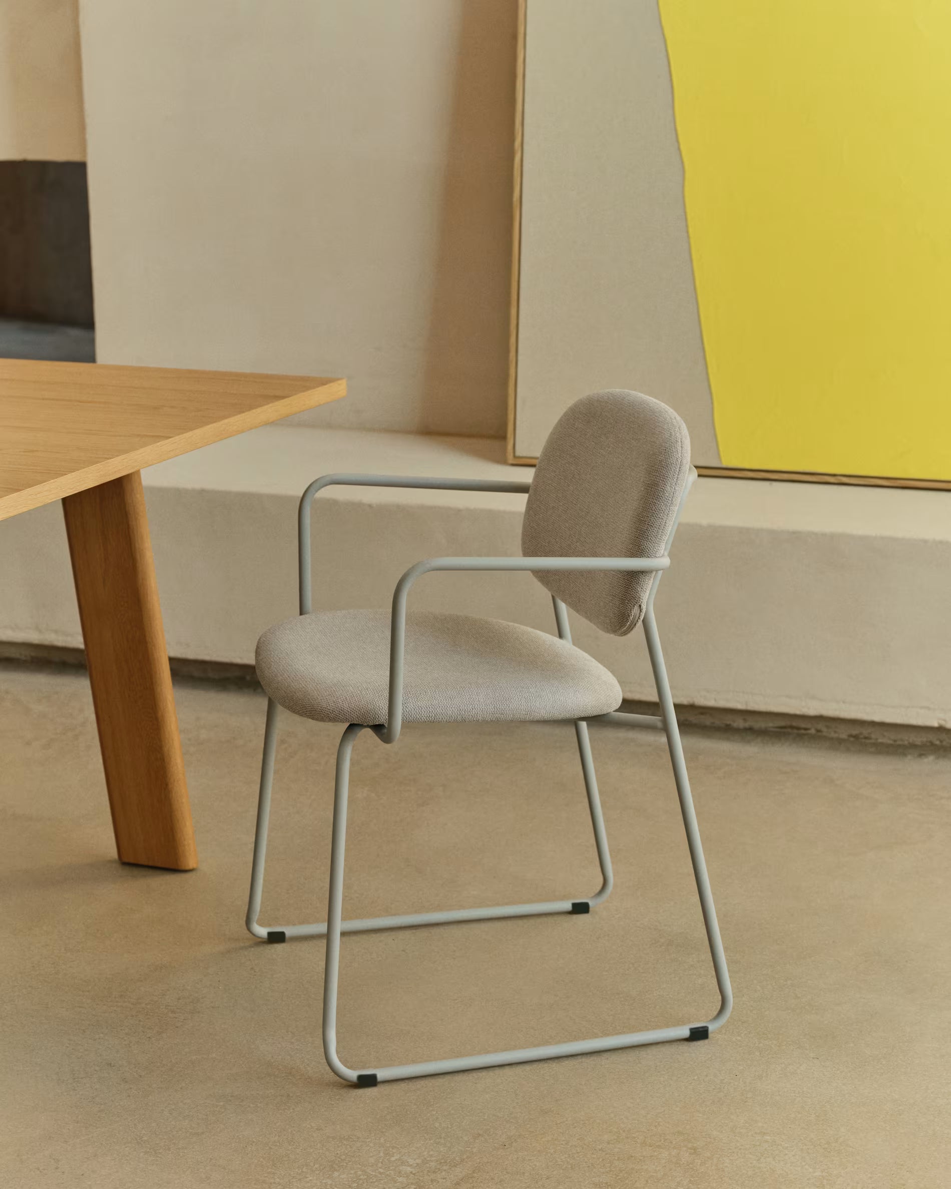 Kreslo s podrúčkami MELI šedobéžové