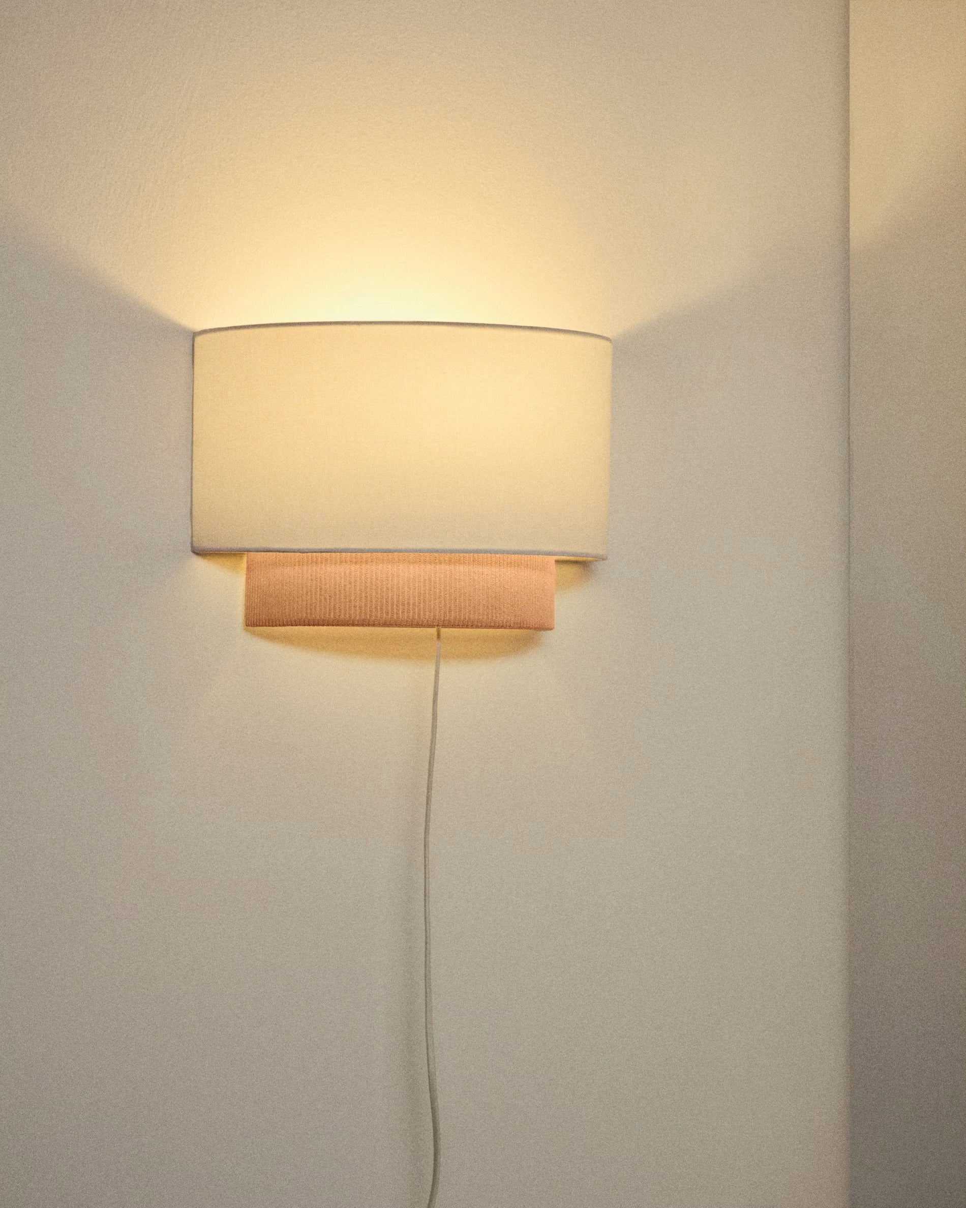 BIANELLA beige wall lamp with white