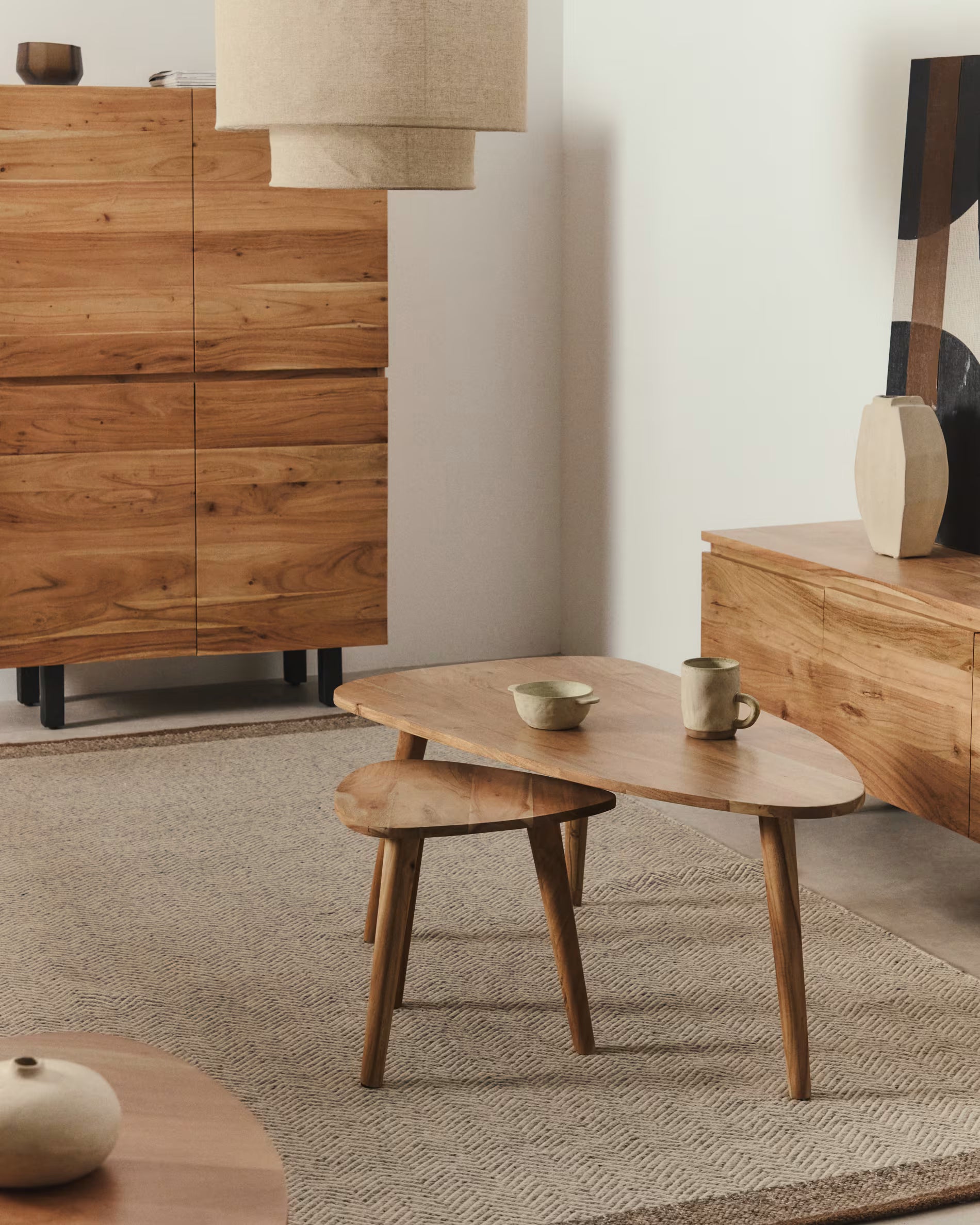 DUVANI Coffee Table Acacia Wood