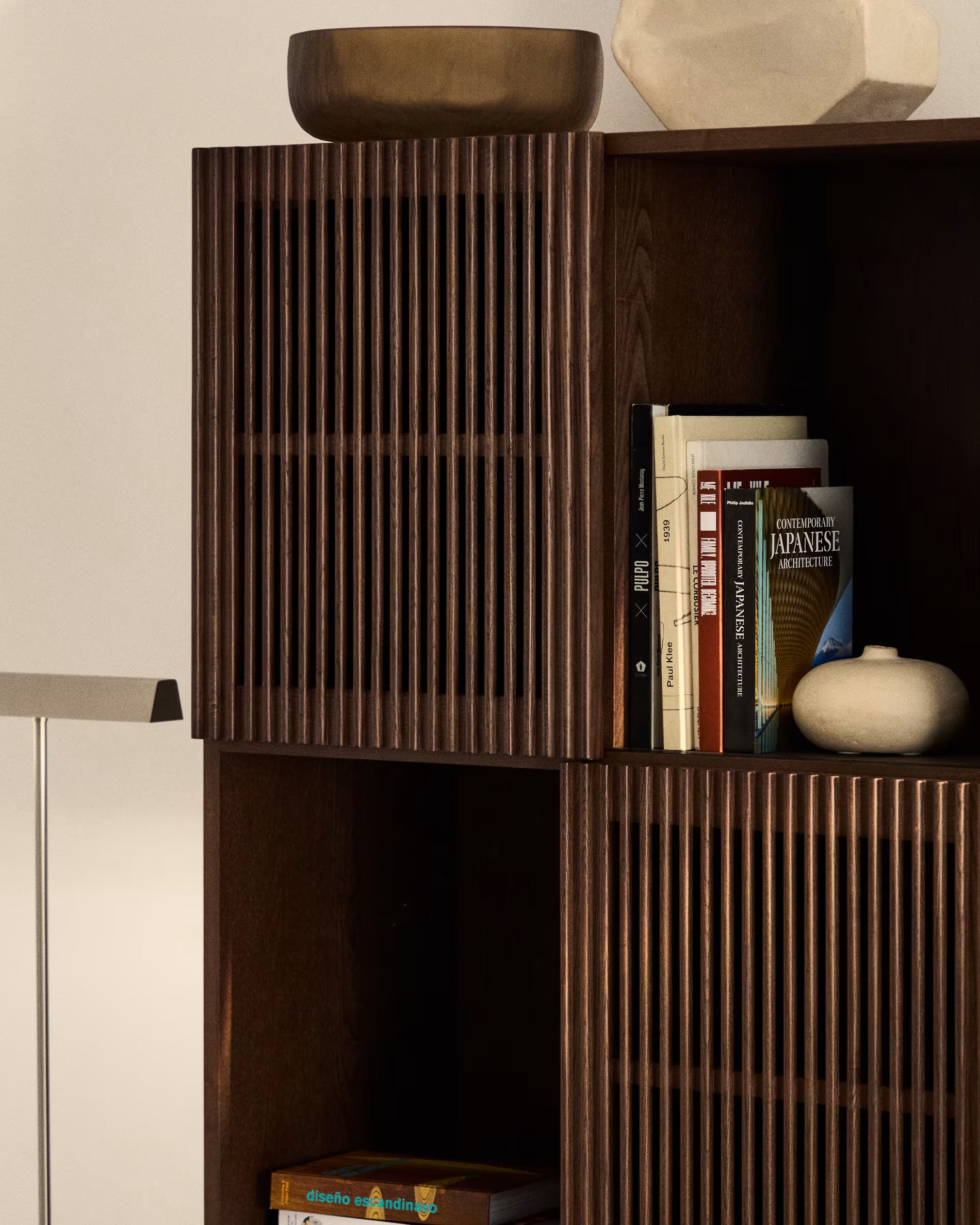 BEYLA Shelf dark brown ash wood