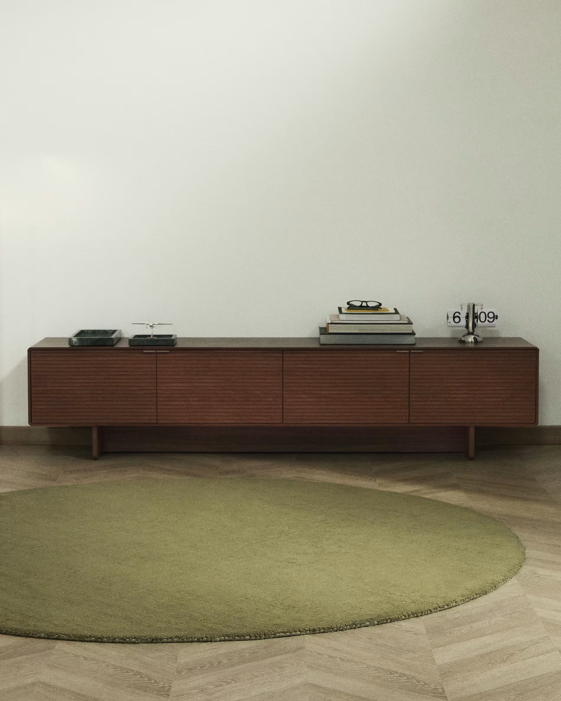 Kruhový koberec EMPURIES zelený