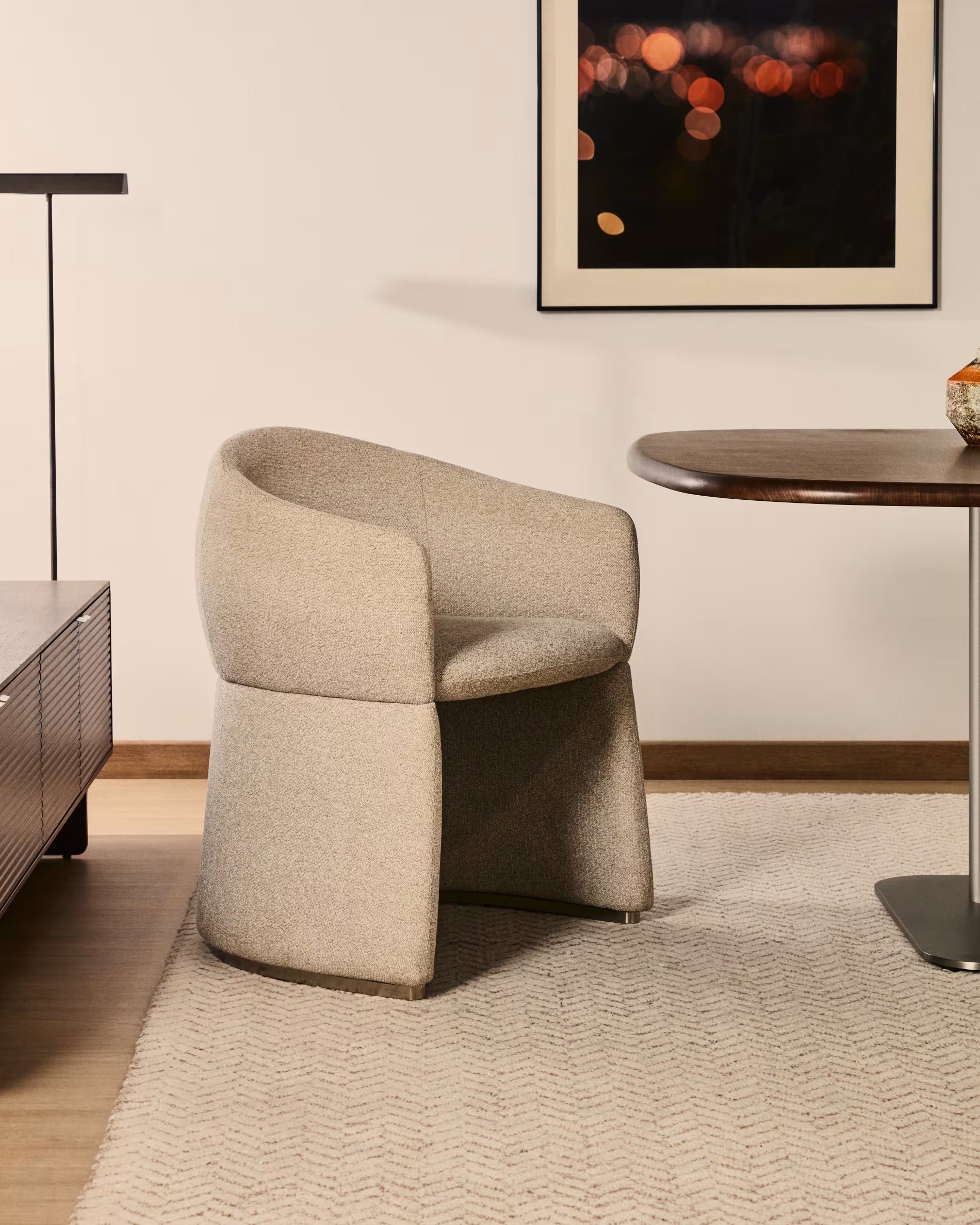 Upholstered chair BOSCA brick chenille