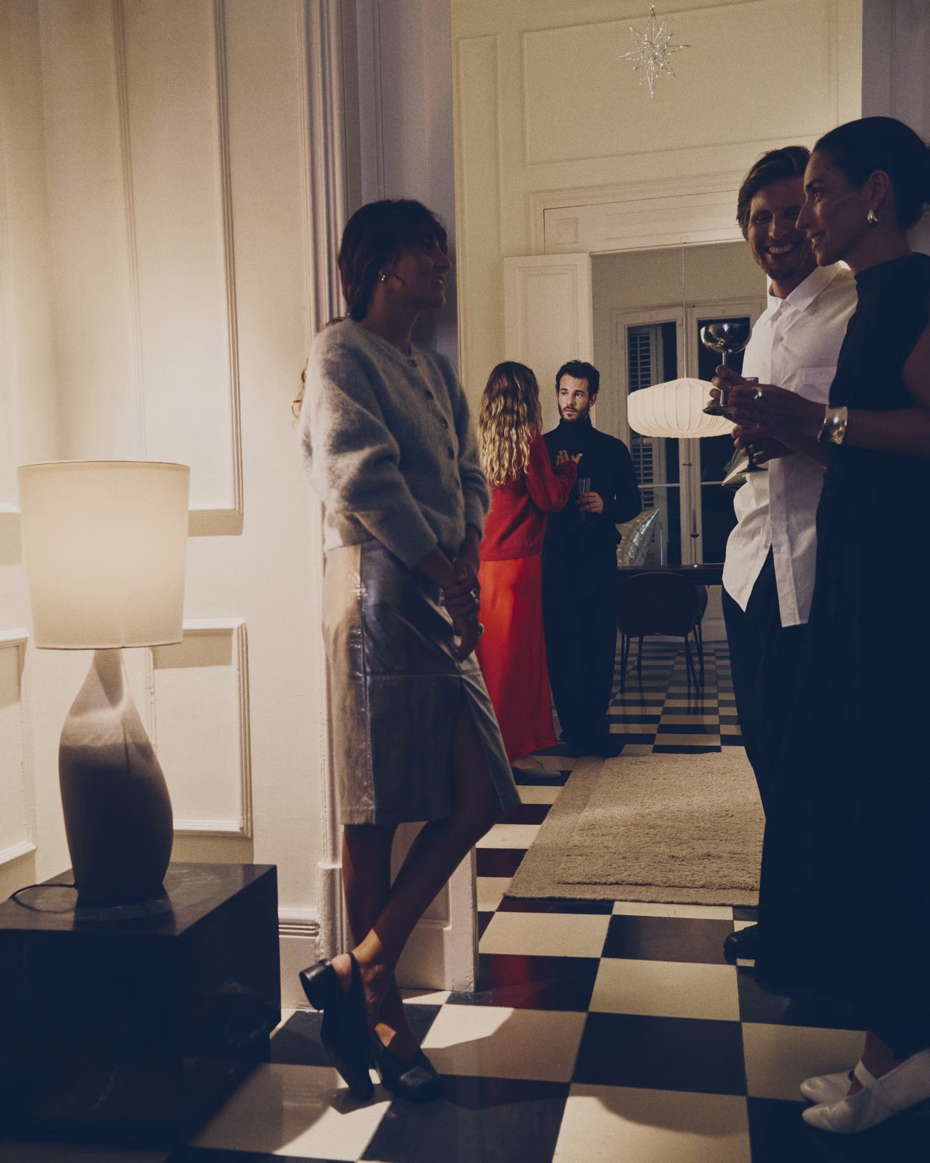 Stolná lampa VIONA svetlosivá s bavlneným tienidlo