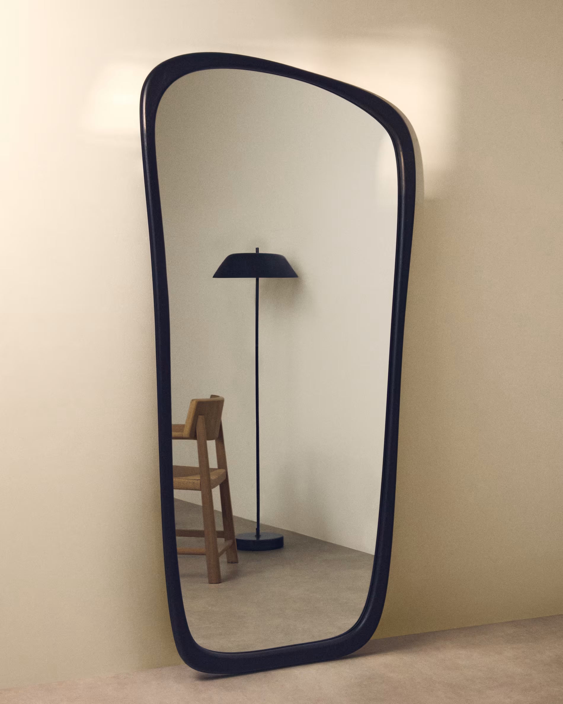 ALURA Rectangular Mirror Black Teak Wood