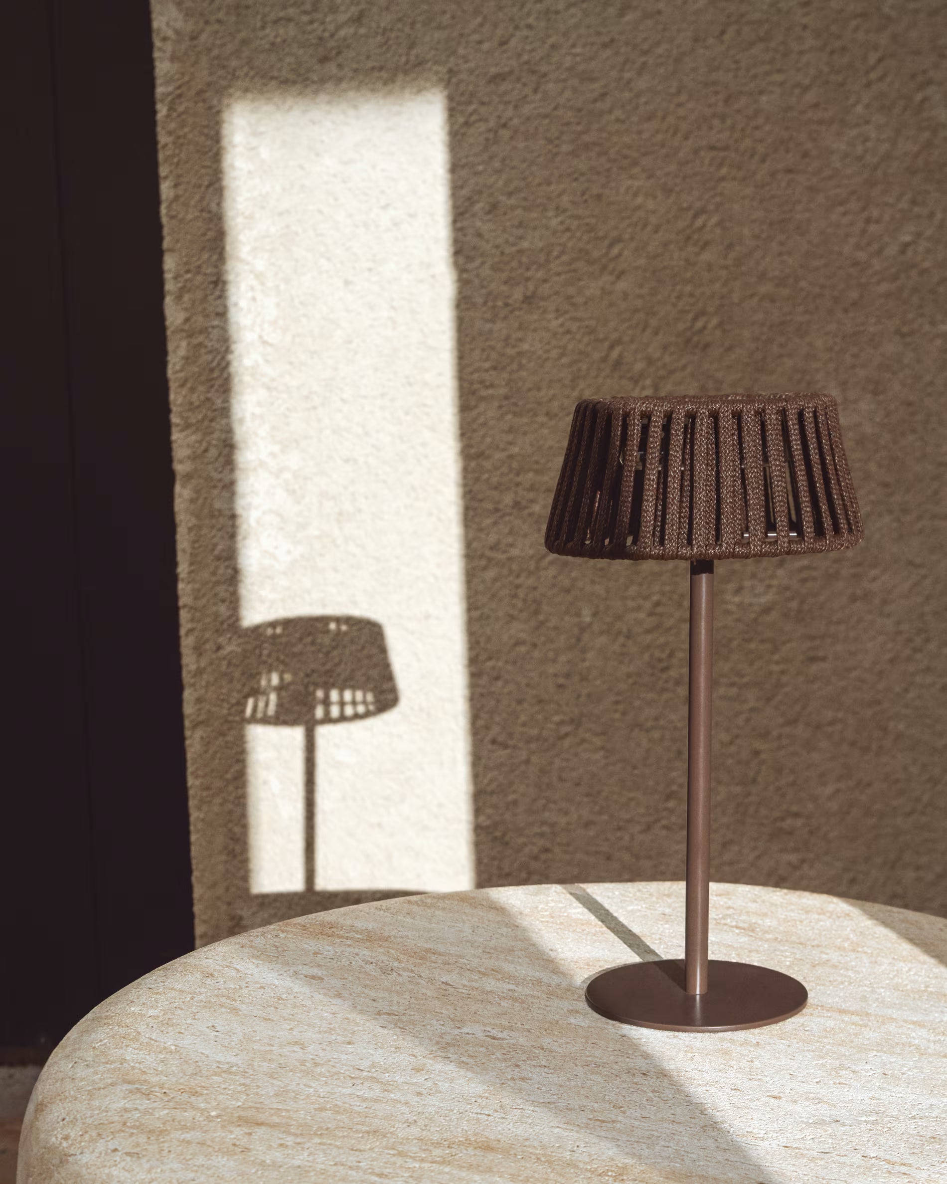 Solárna záhradná lampa ALDET hnedá
