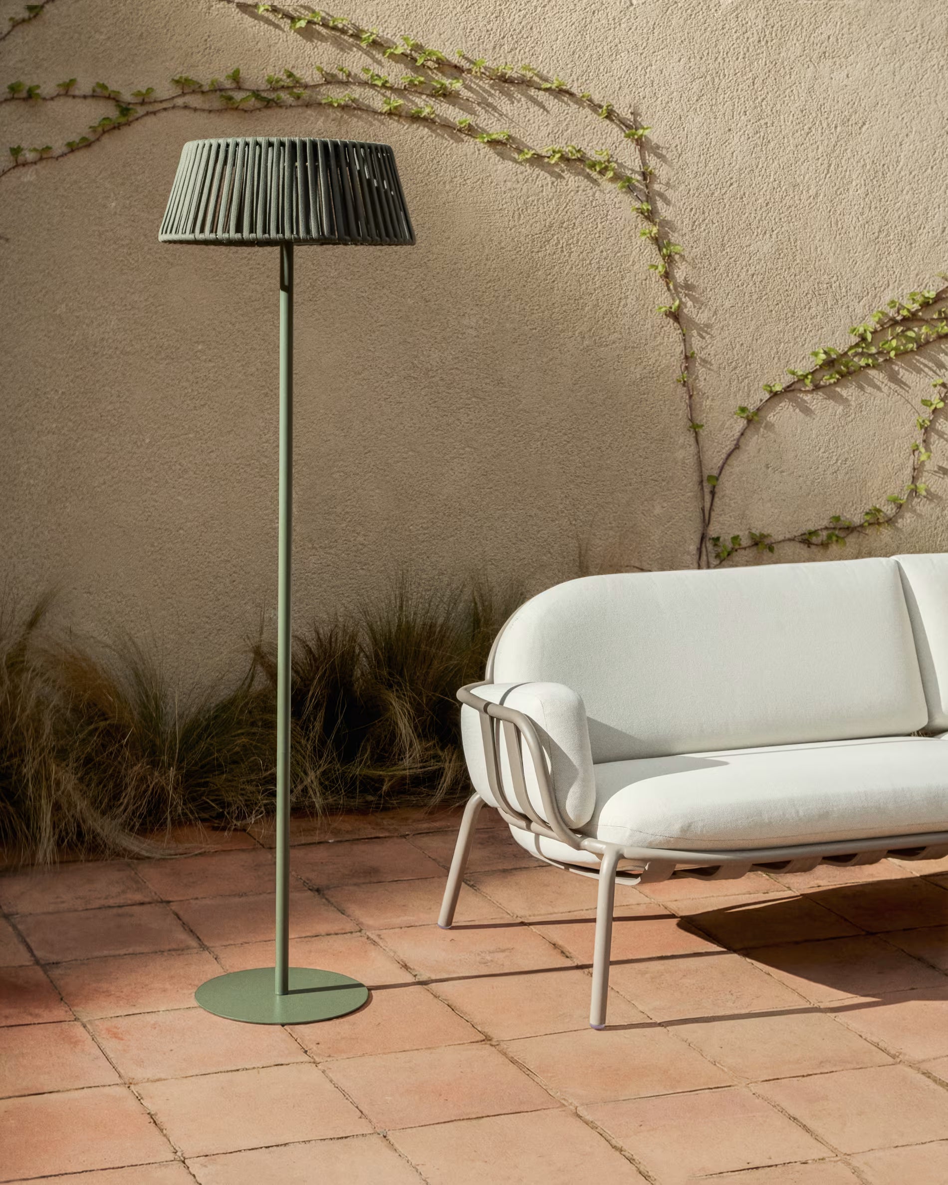 Solárna podlahová lampa do záhrady ALDET zelená