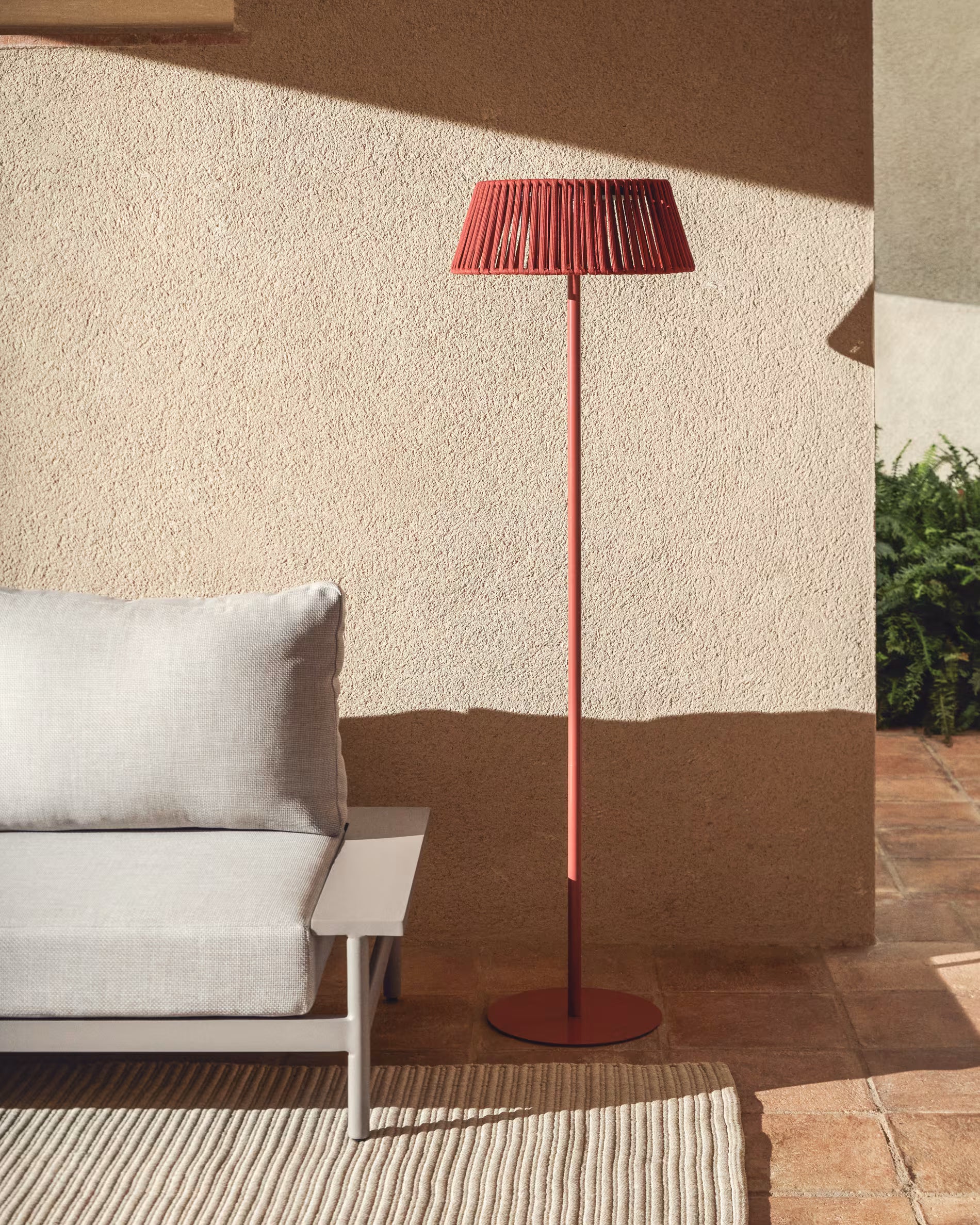 Solárna podlahová lampa do záhrady ALDET terakota