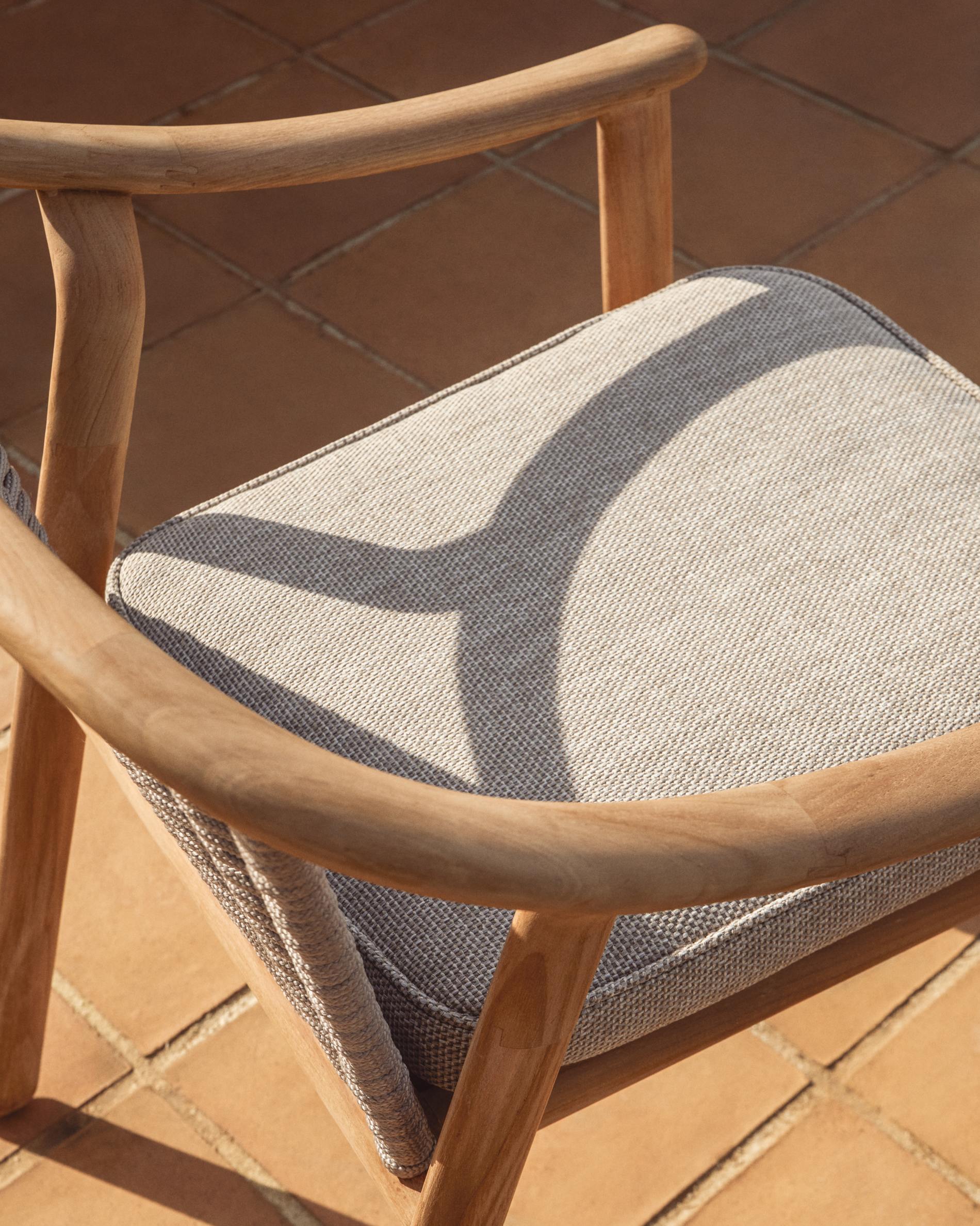 Záhradná stolička ELUNDA z masívneho teakového dreva