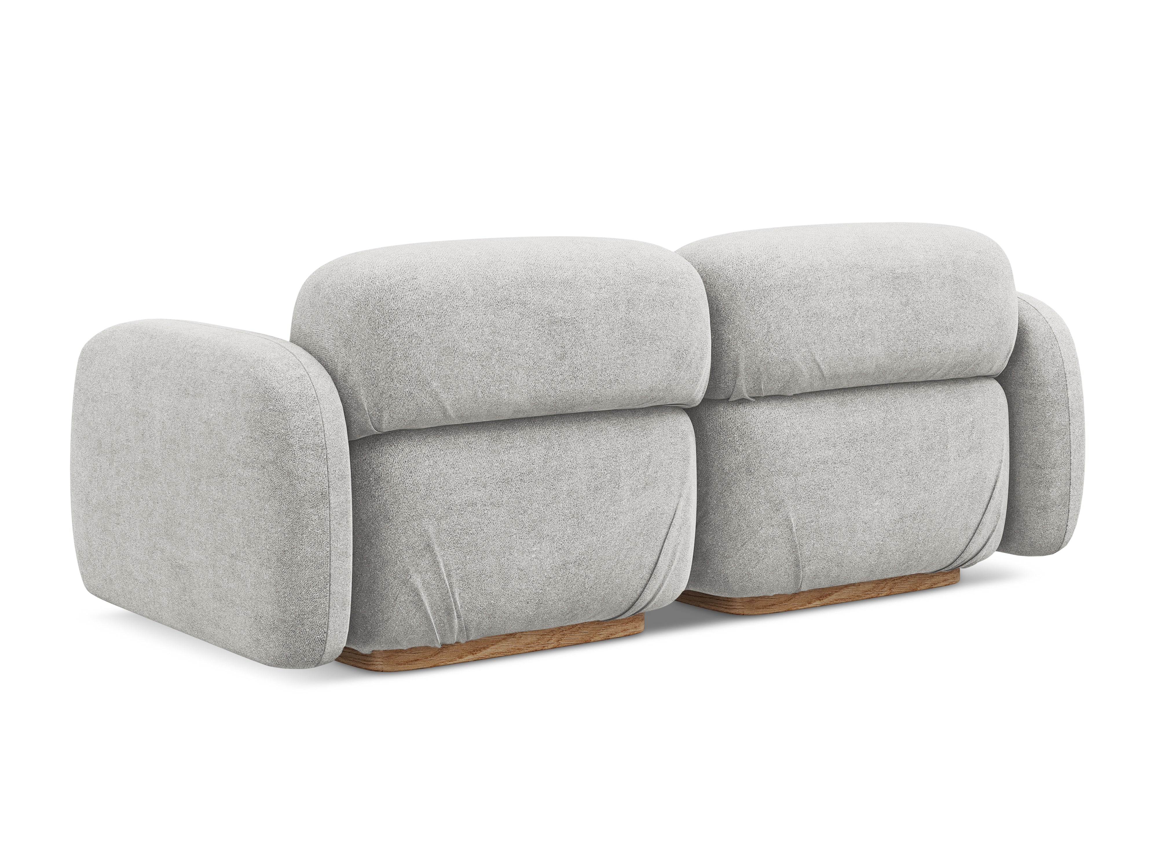 AILANI Silver Boucle 3-Seater Modular Sofa